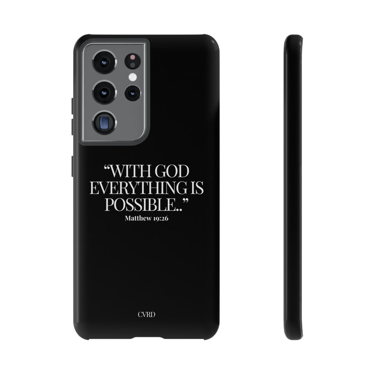 "Endless Possibilties" - Black Phone Case (Matthew 19:26)