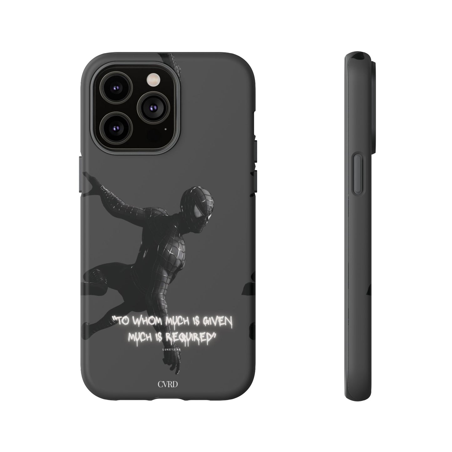 "Responsibility" - Black Phone Case (Luke 12:48)