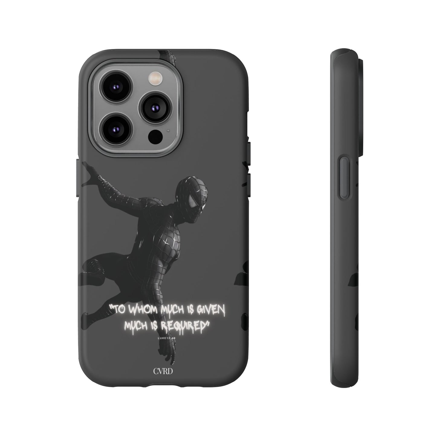 "Responsibility" - Black Phone Case (Luke 12:48)