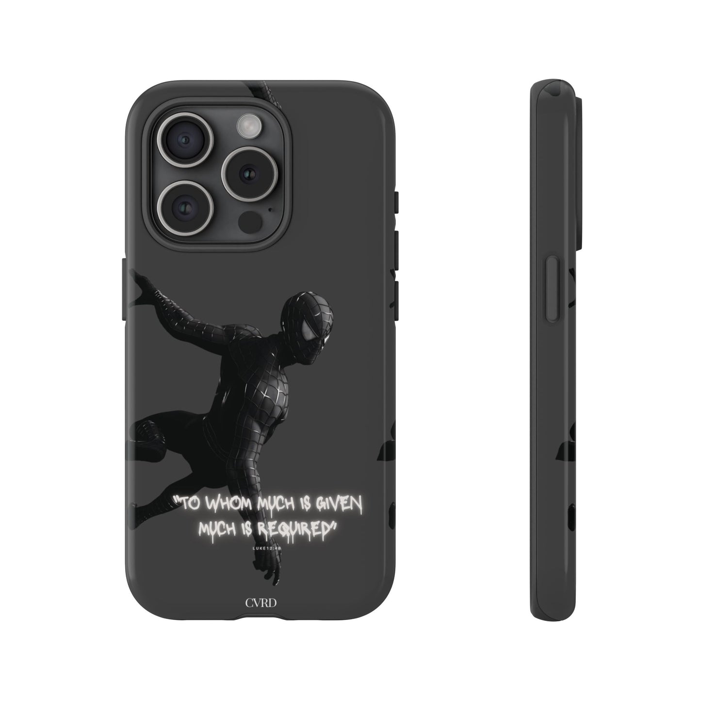 "Responsibility" - Black Phone Case (Luke 12:48)