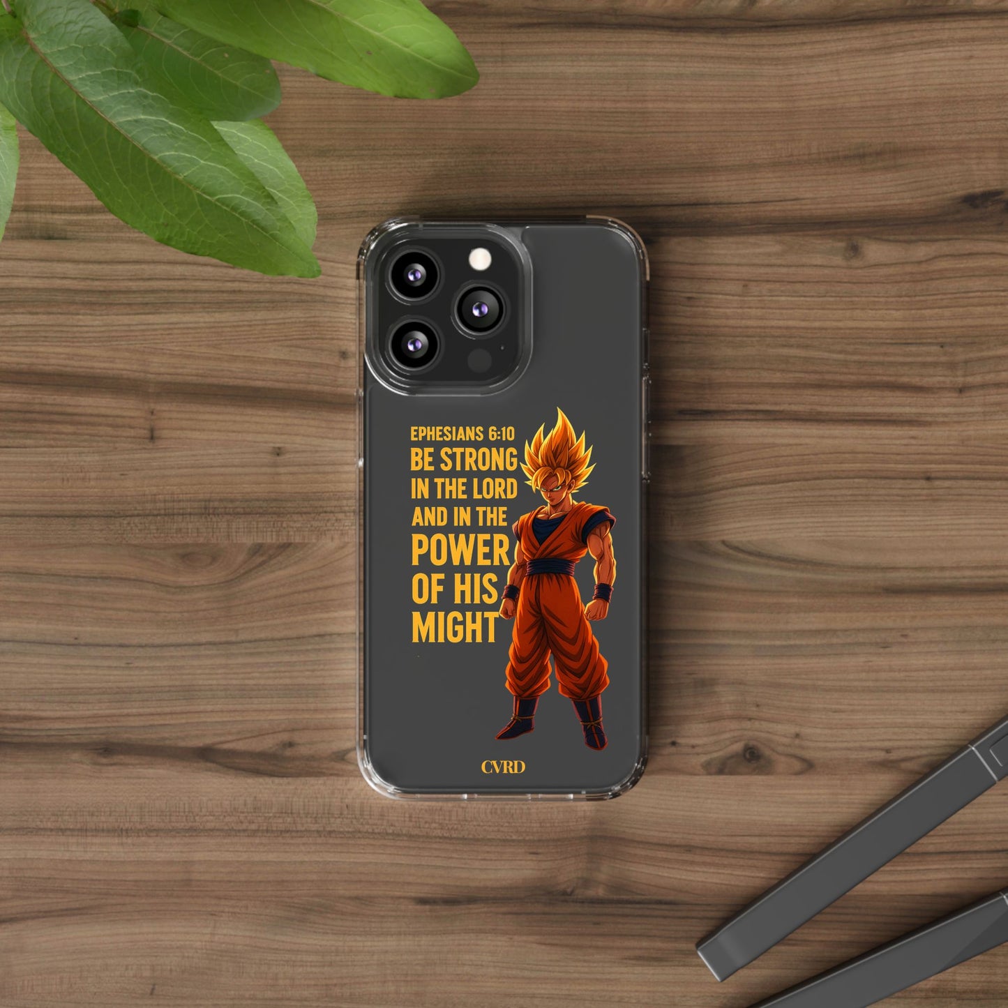 "Pure Strength" – Transparent Phone Case (Ephesian 6:10)