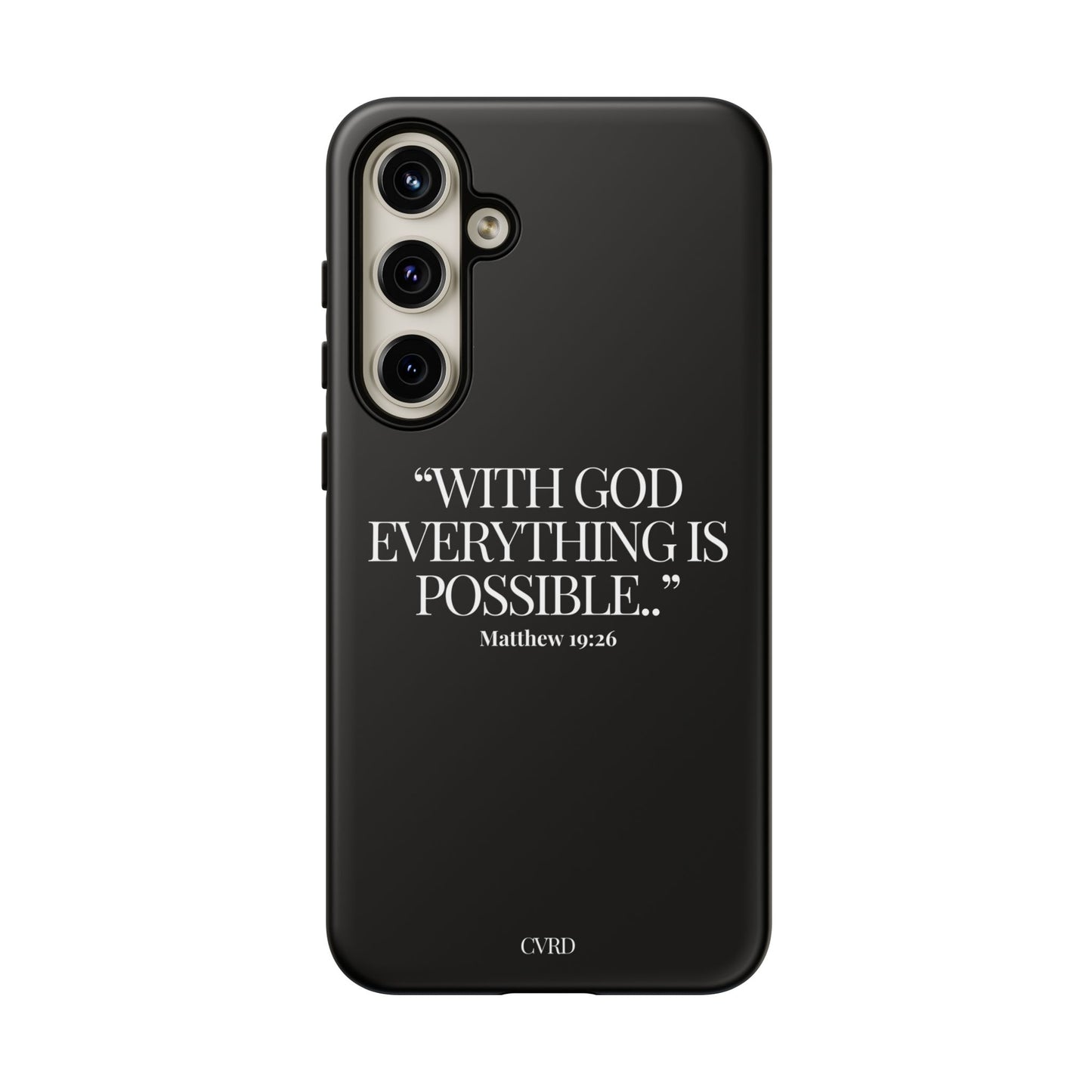 "Endless Possibilties" - Black Phone Case (Matthew 19:26)