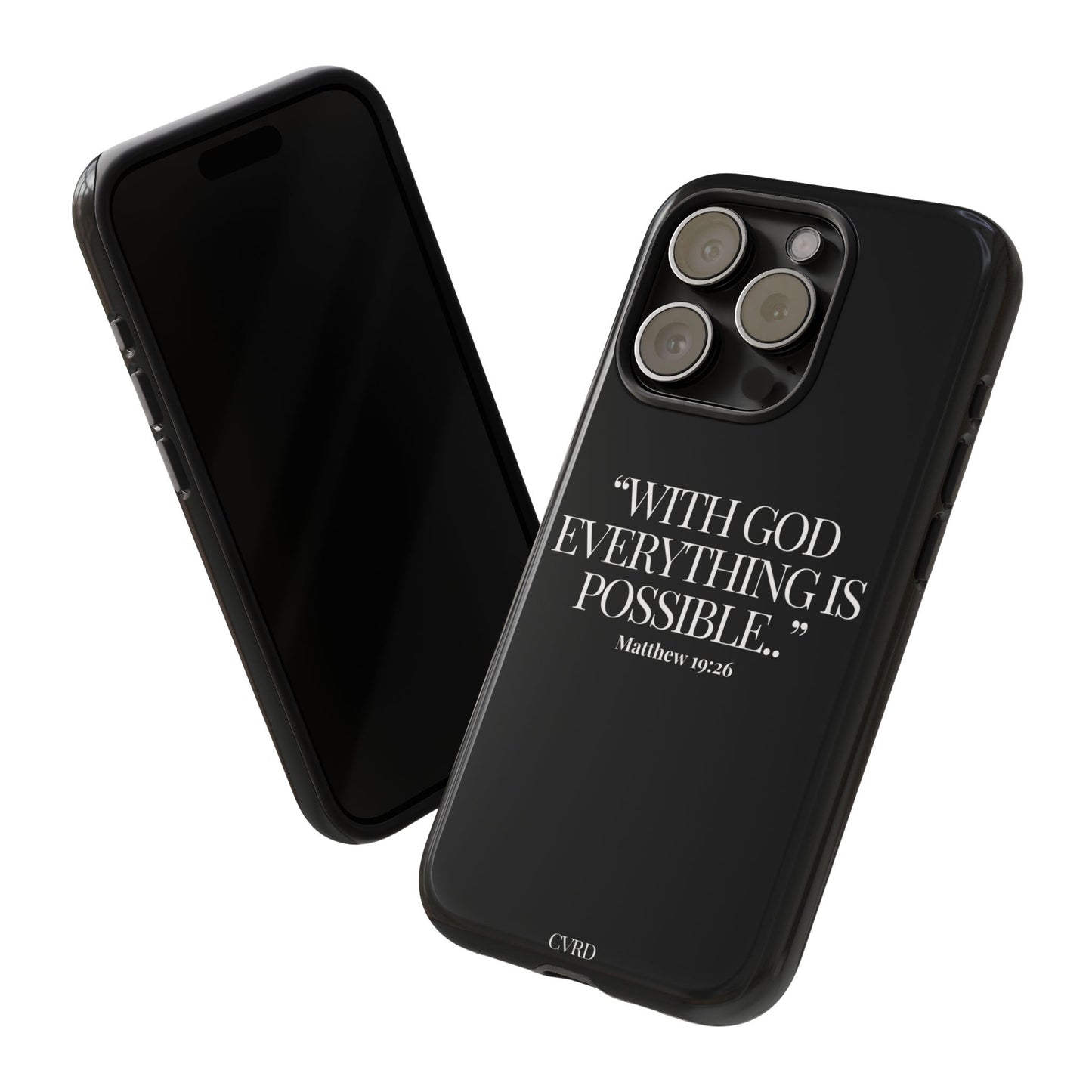 "Endless Possibilties" - Black Phone Case (Matthew 19:26)