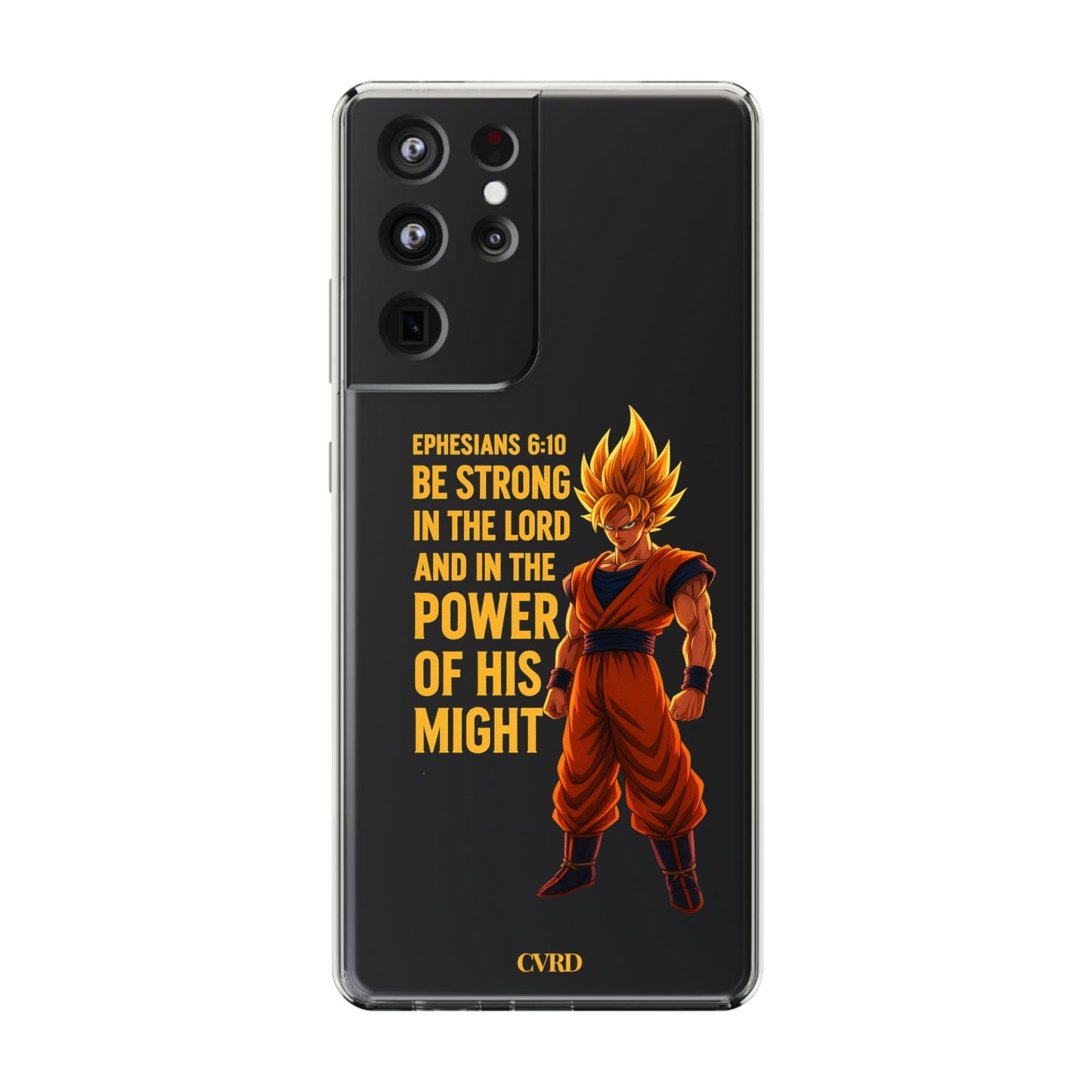 "Pure Strength" – Transparent Phone Case (Ephesian 6:10)