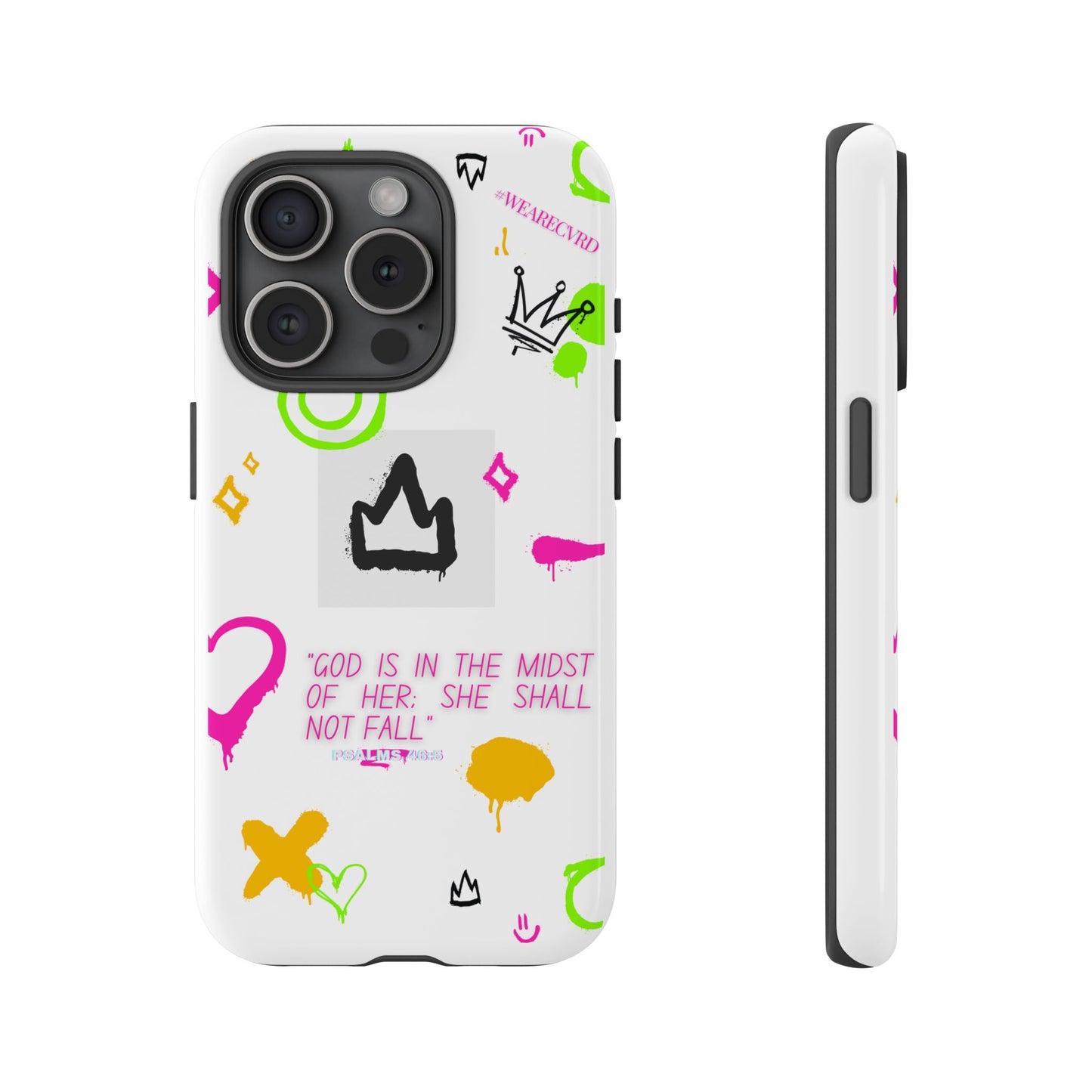 "Girl Power" - White Phone Case (Psalms 46:5)