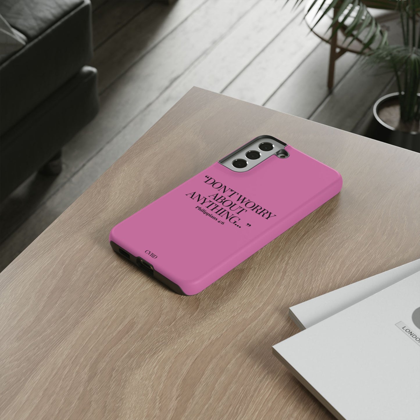 Pretty in Pink Phone Case (Philippians 4:6)