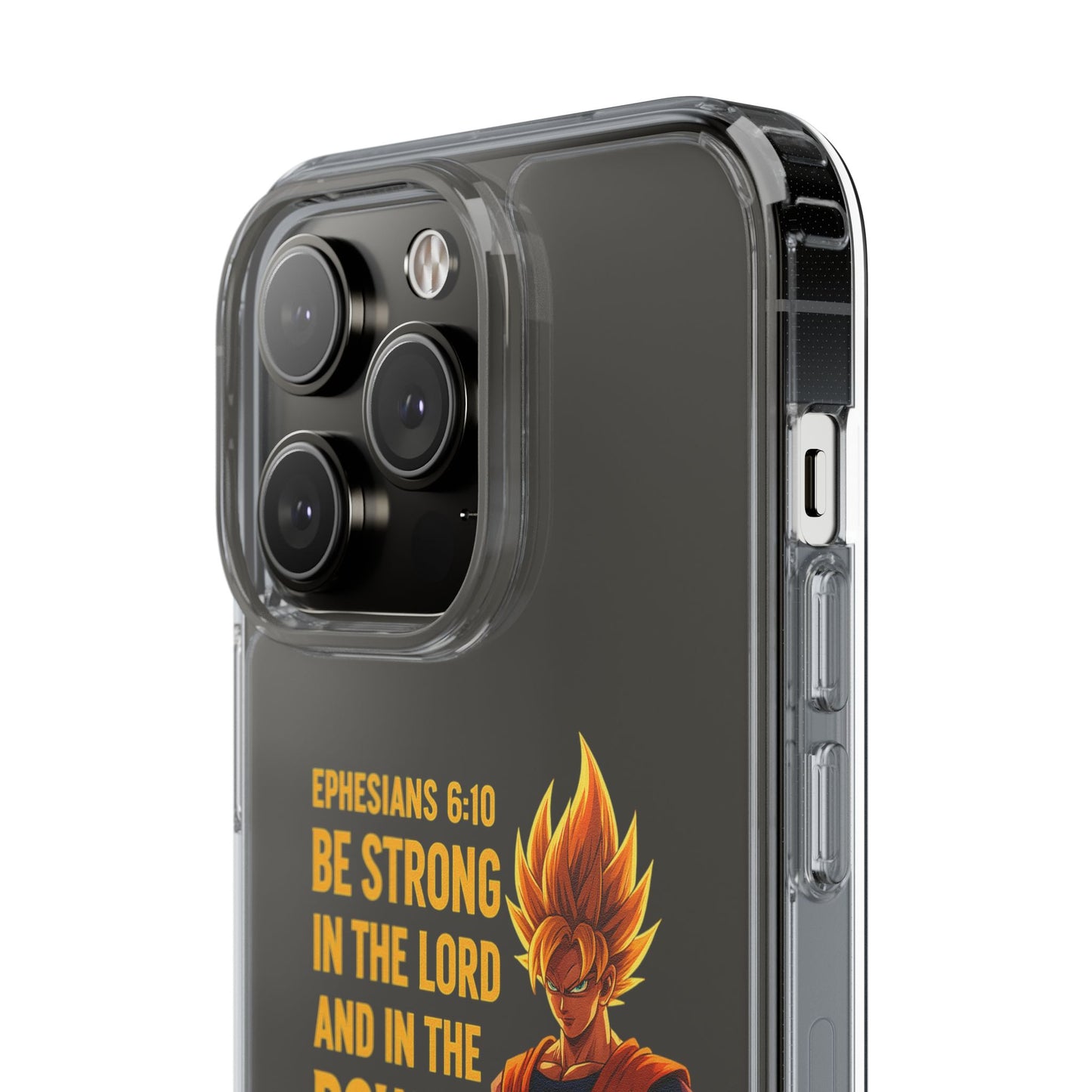 "Pure Strength" – Transparent Phone Case (Ephesian 6:10)