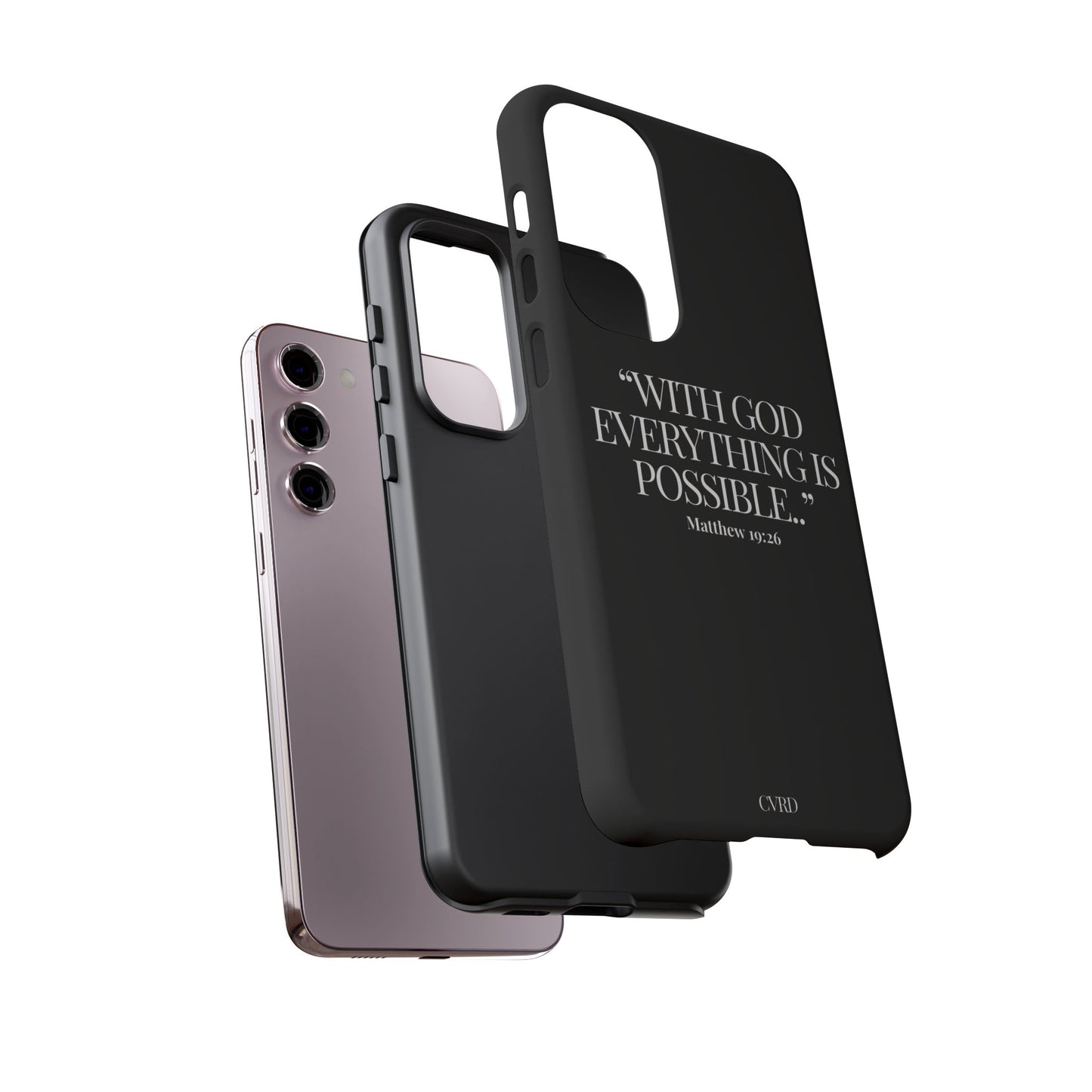 "Endless Possibilties" - Black Phone Case (Matthew 19:26)