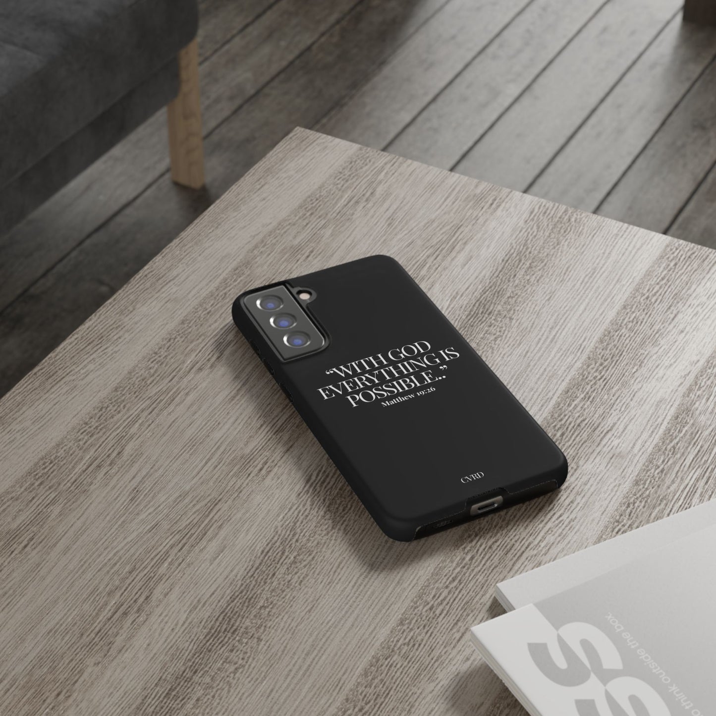 "Endless Possibilties" - Black Phone Case (Matthew 19:26)