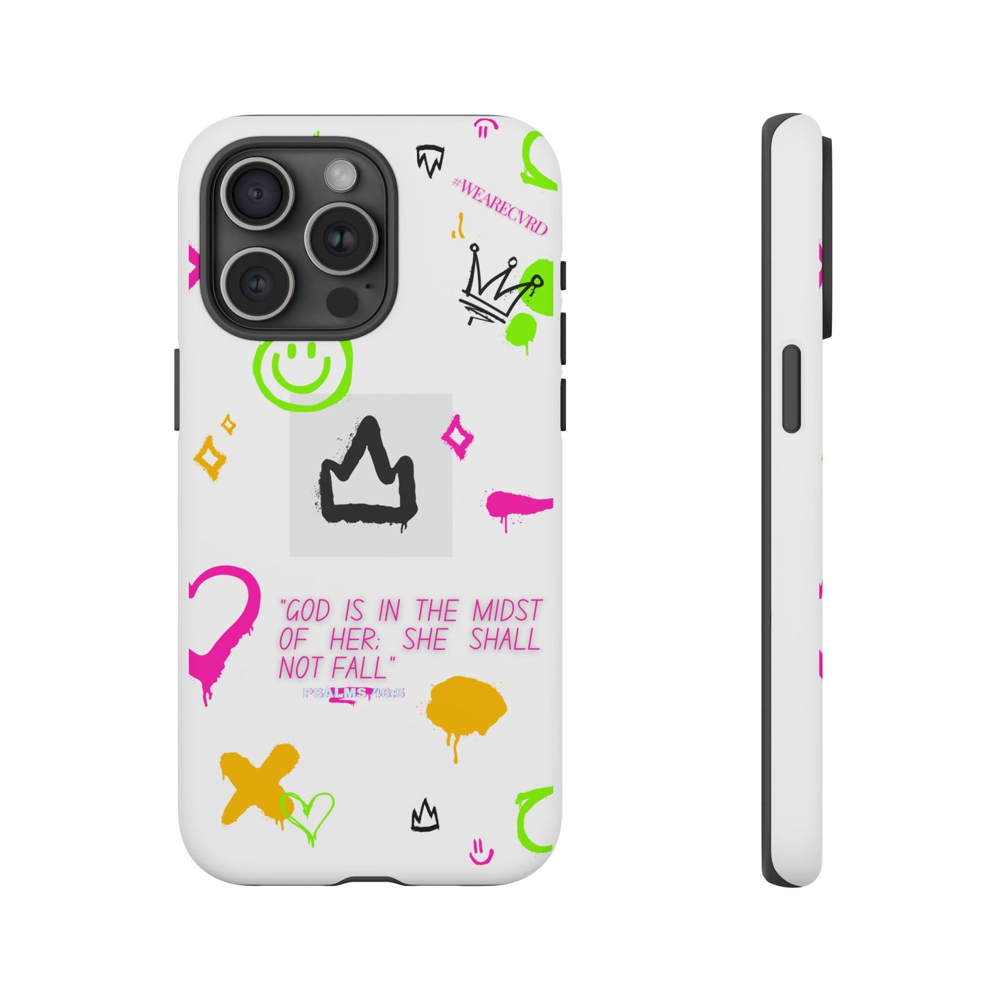 "Girl Power" - White Phone Case (Psalms 46:5)