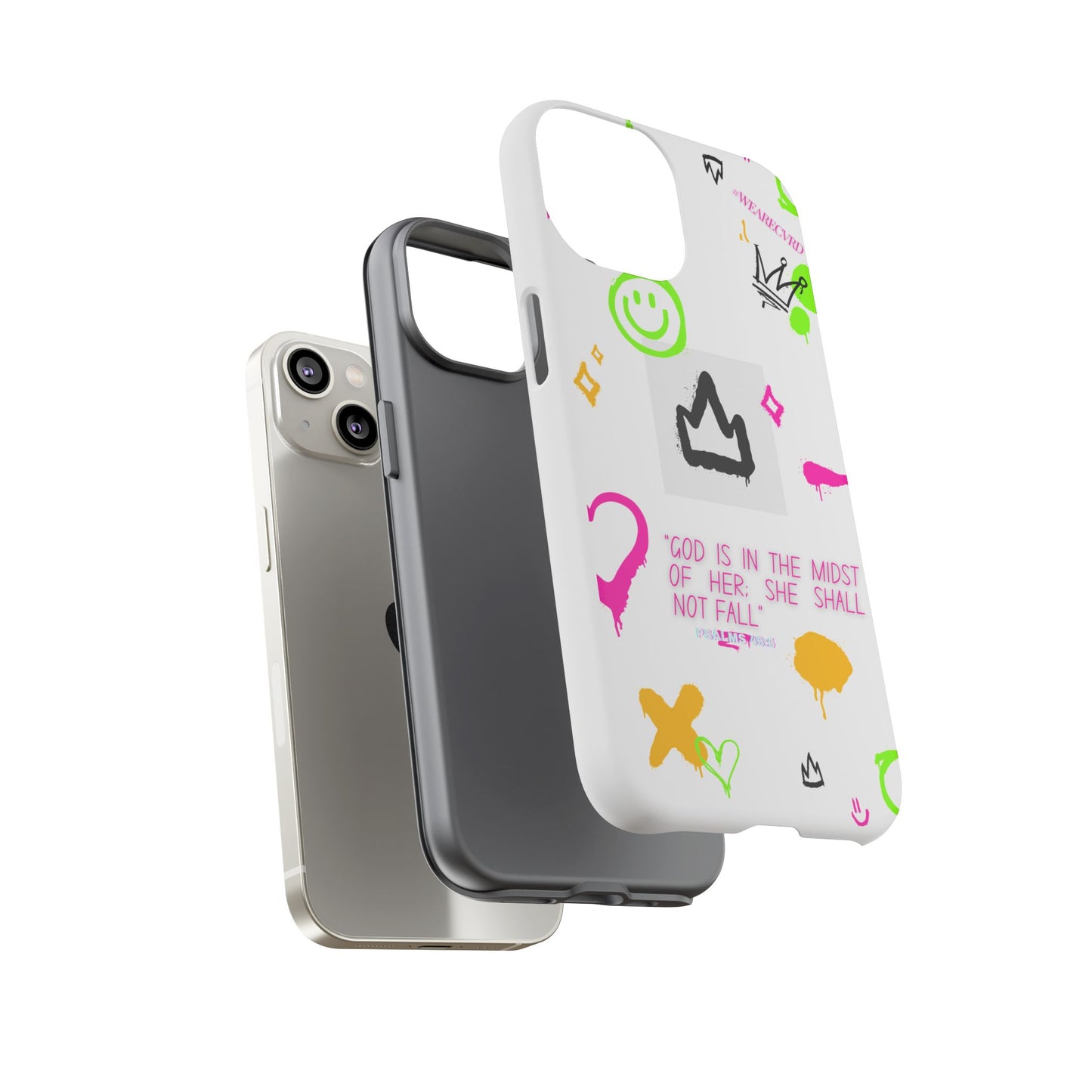 "Girl Power" - White Phone Case (Psalms 46:5)