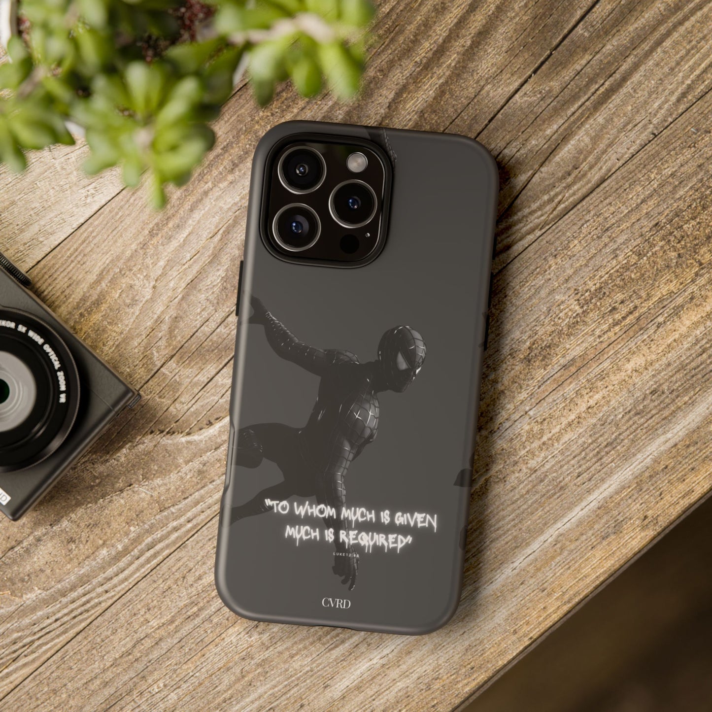 "Responsibility" - Black Phone Case (Luke 12:48)