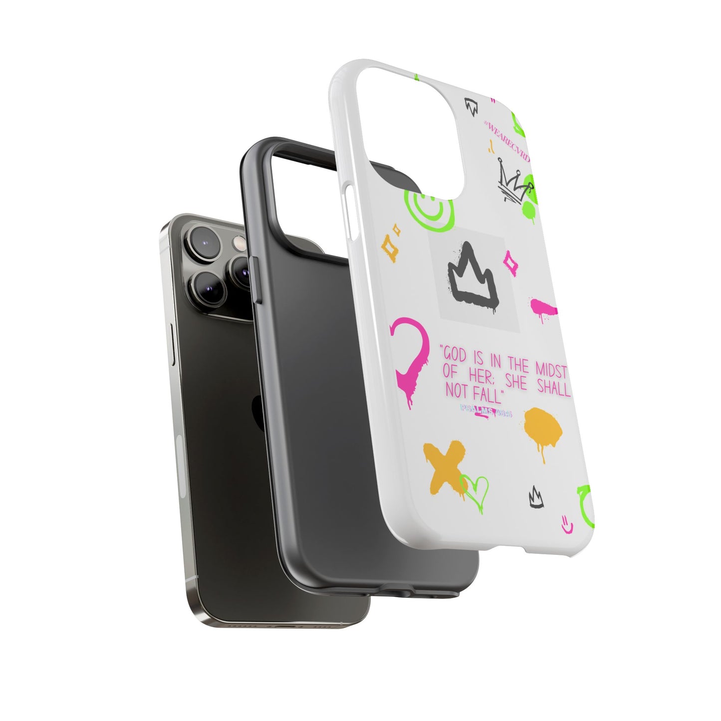 "Girl Power" - White Phone Case (Psalms 46:5)