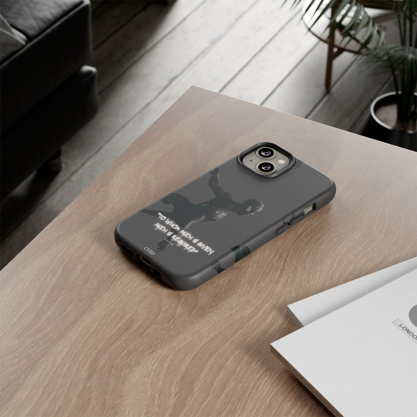 "Responsibility" - Black Phone Case (Luke 12:48)