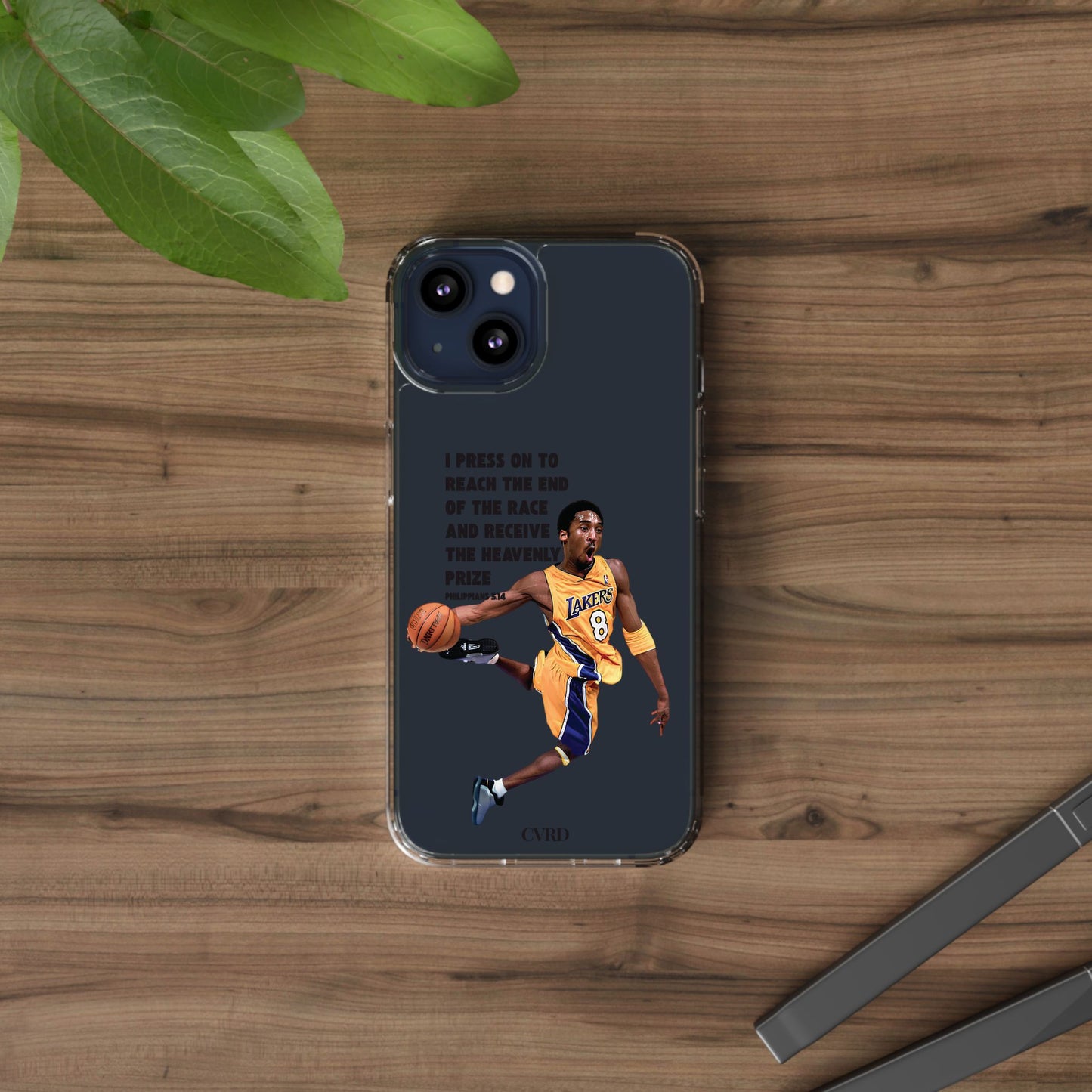 "Angel" – Transparent Phone Case (Philippians 3:14)