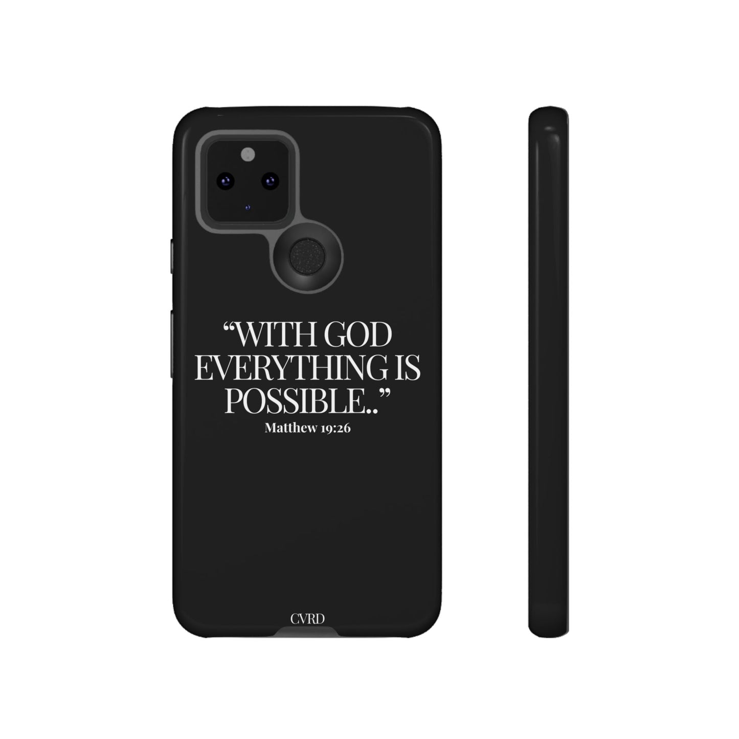 "Endless Possibilties" - Black Phone Case (Matthew 19:26)