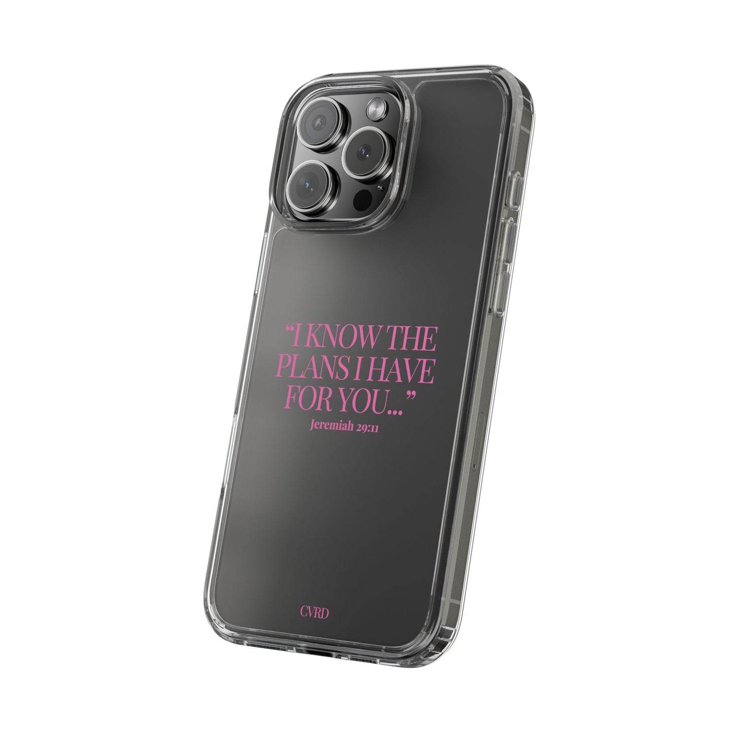 "Trust Gods Plan" – Transparent Phone Case (Jeremiah 29:11)