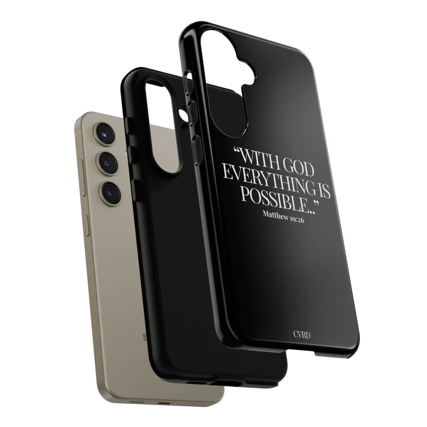 "Endless Possibilties" - Black Phone Case (Matthew 19:26)