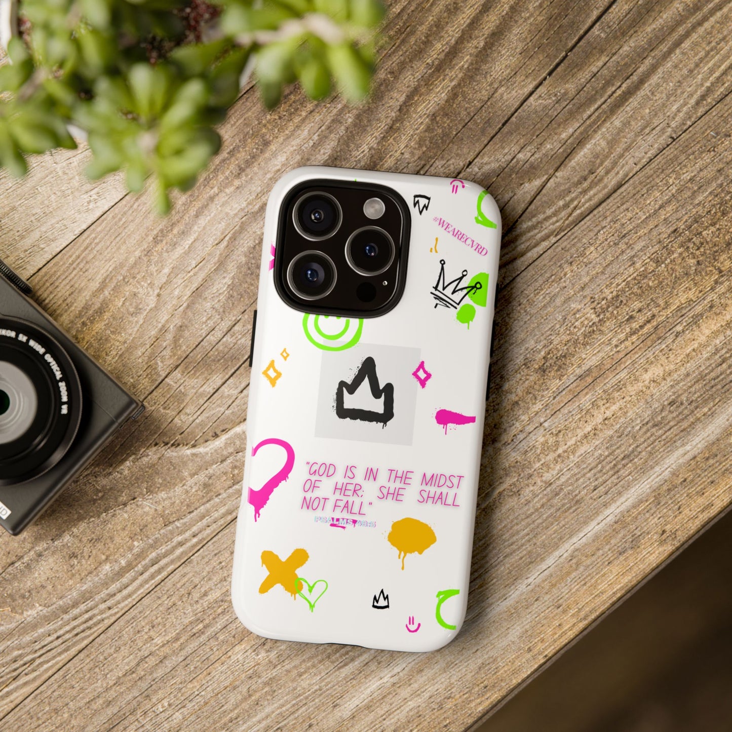 "Girl Power" - White Phone Case (Psalms 46:5)