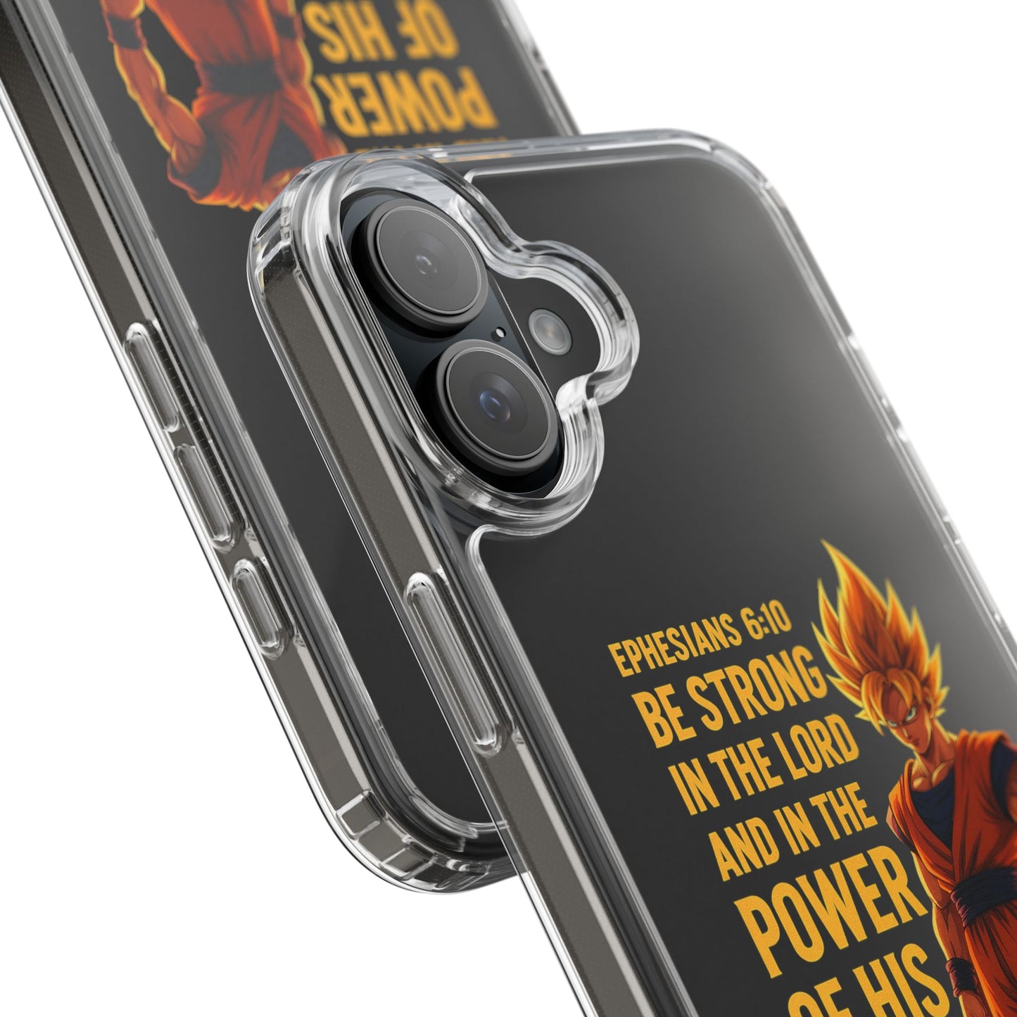 "Pure Strength" – Transparent Phone Case (Ephesian 6:10)