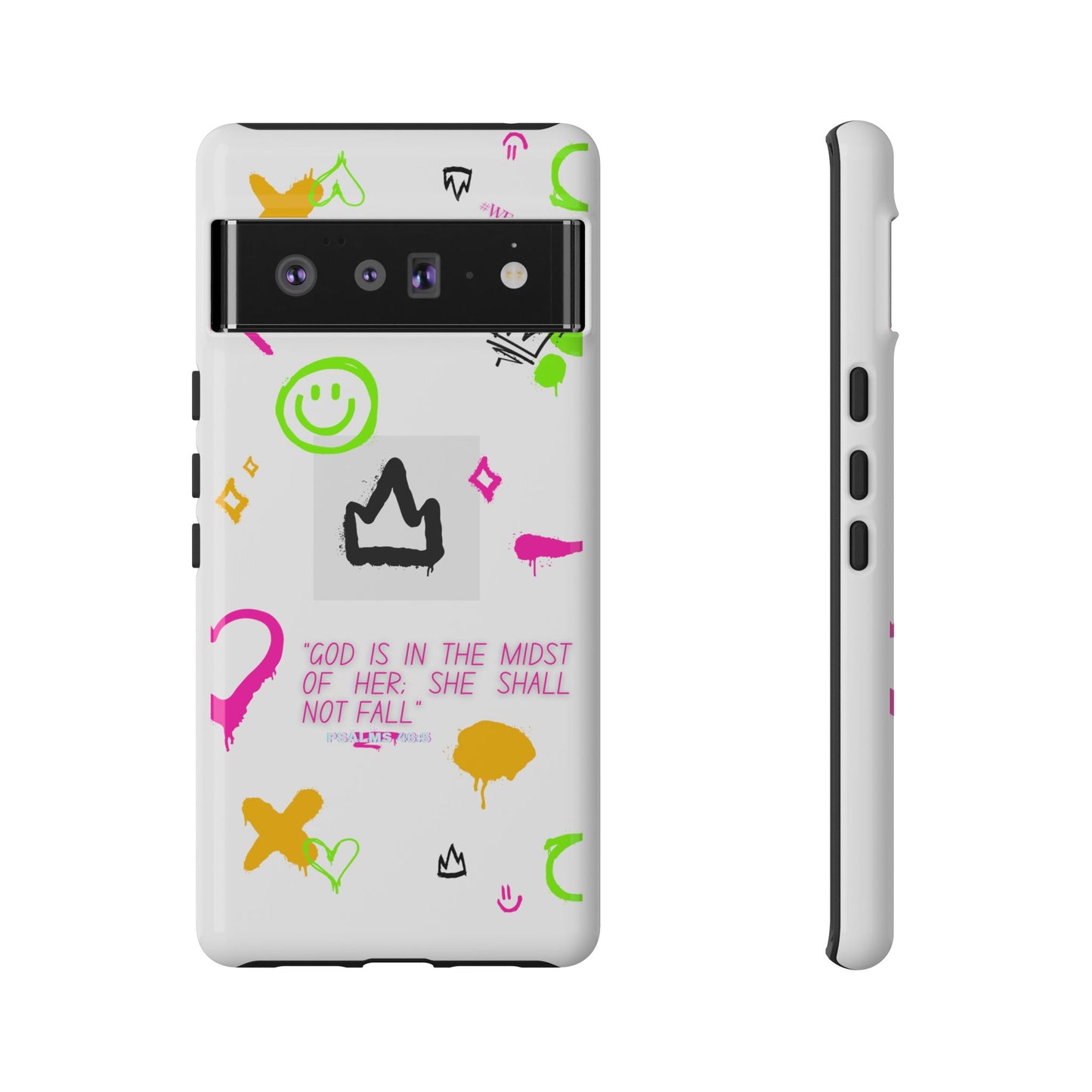 "Girl Power" - White Phone Case (Psalms 46:5)