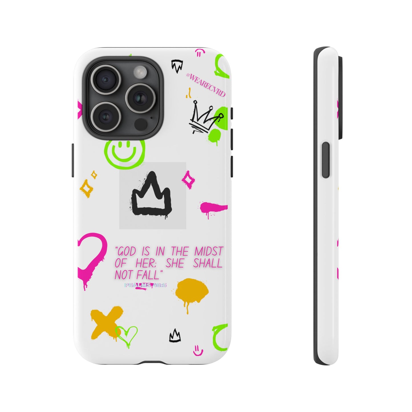 "Girl Power" - White Phone Case (Psalms 46:5)