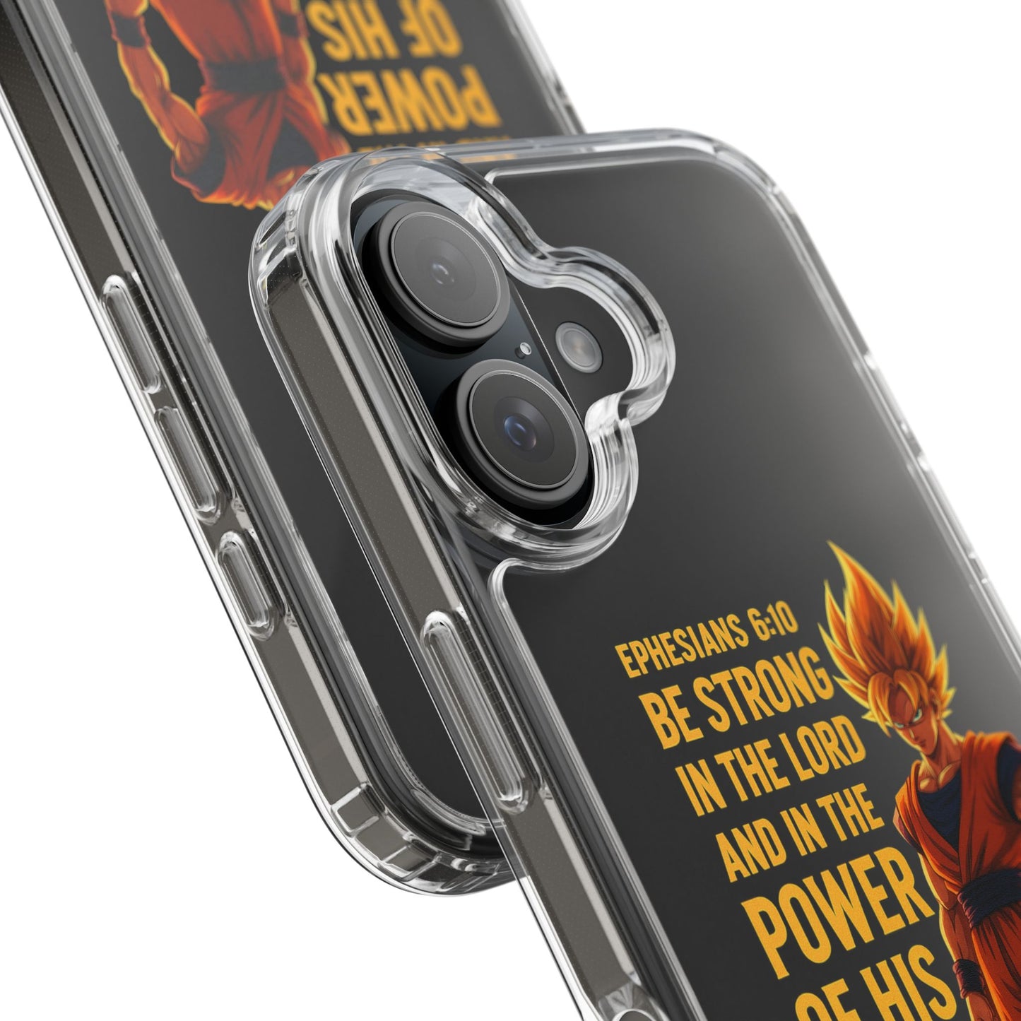 "Pure Strength" – Transparent Phone Case (Ephesian 6:10)