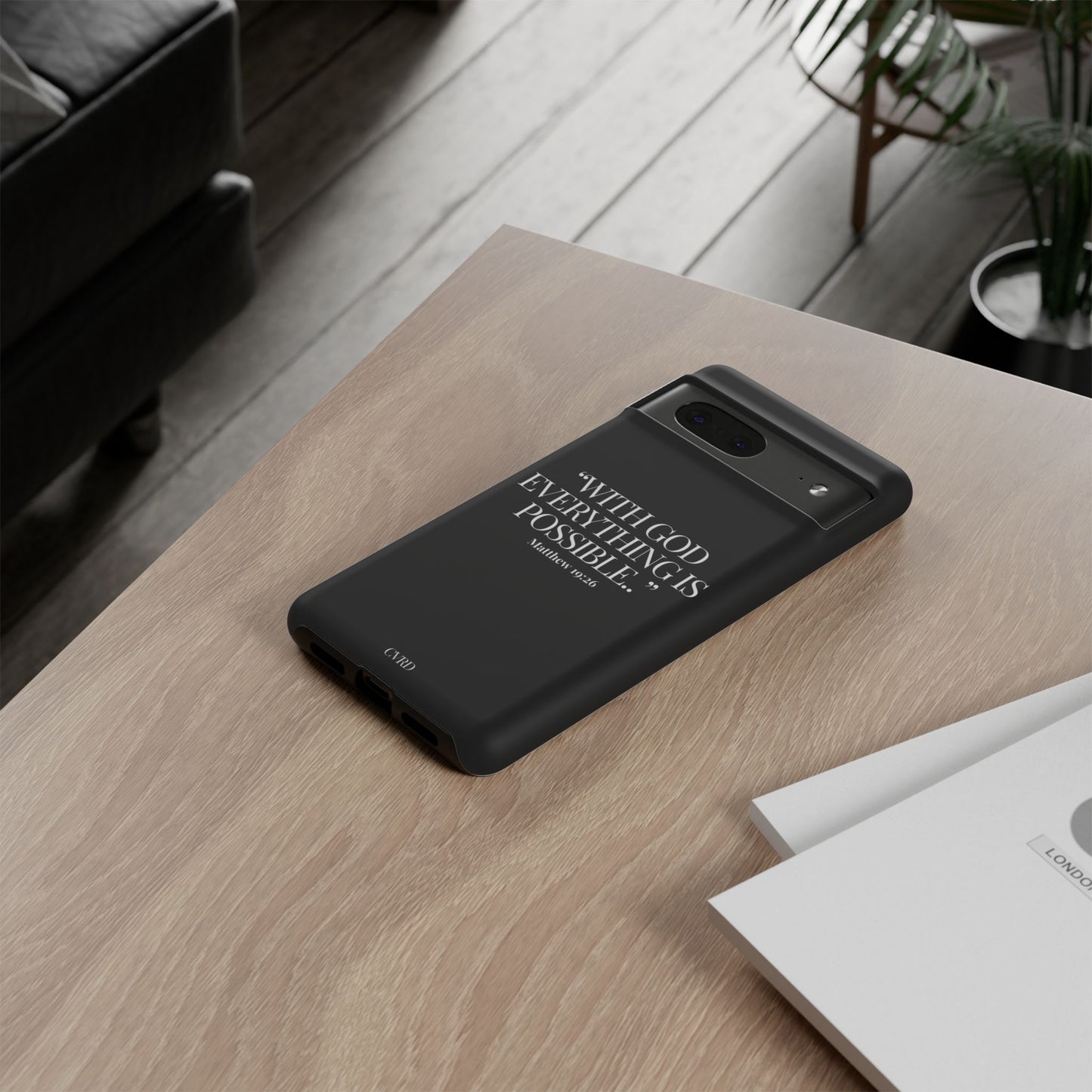 "Endless Possibilties" - Black Phone Case (Matthew 19:26)