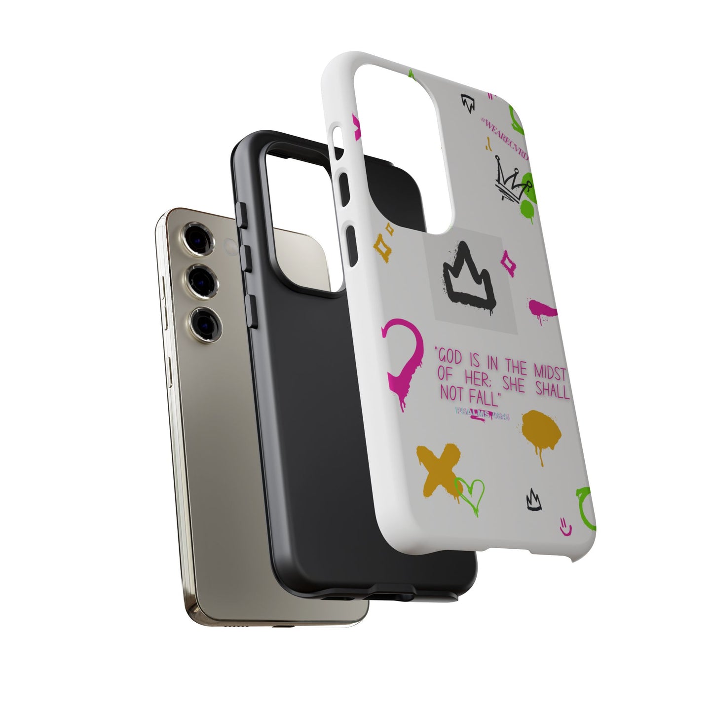 "Girl Power" - White Phone Case (Psalms 46:5)