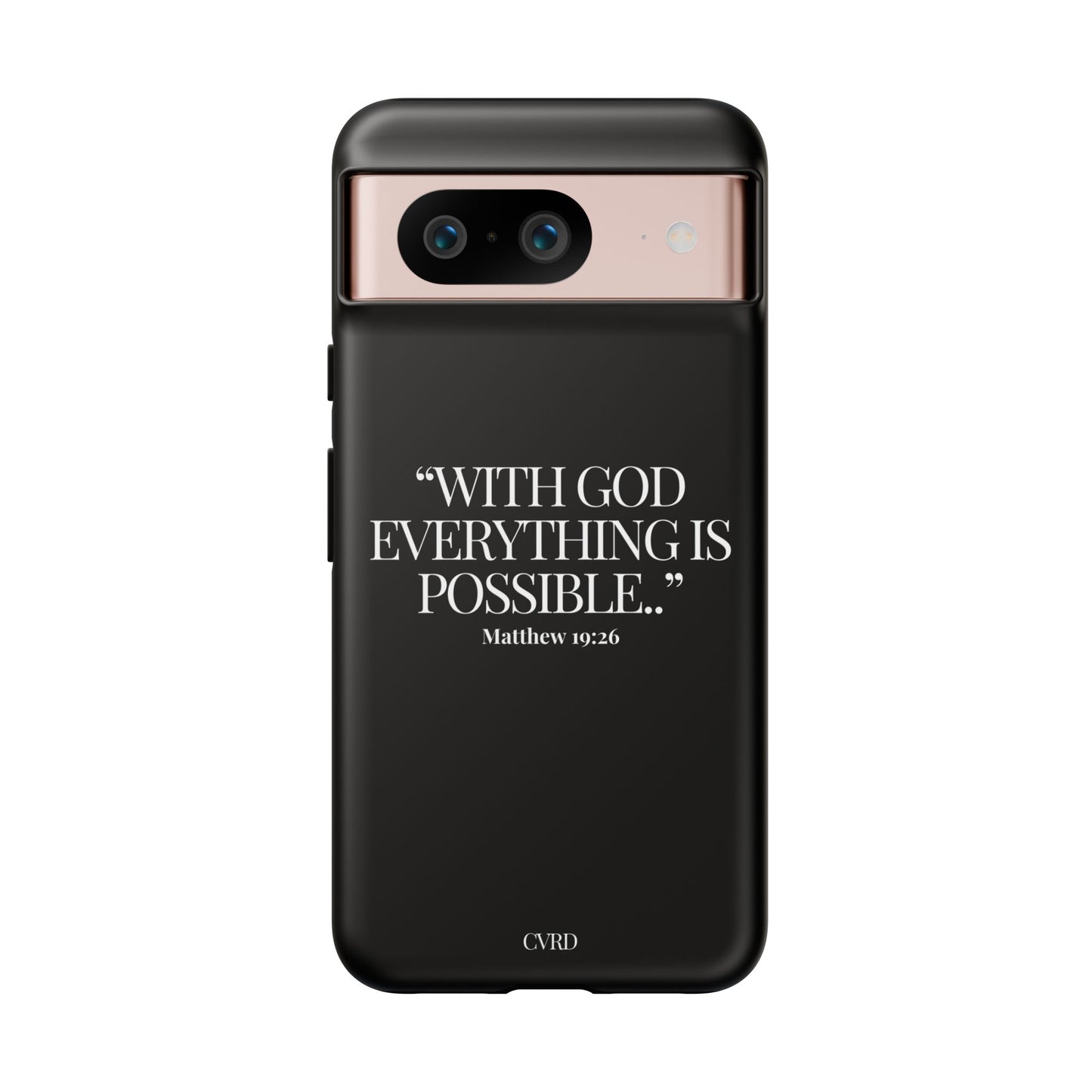 "Endless Possibilties" - Black Phone Case (Matthew 19:26)