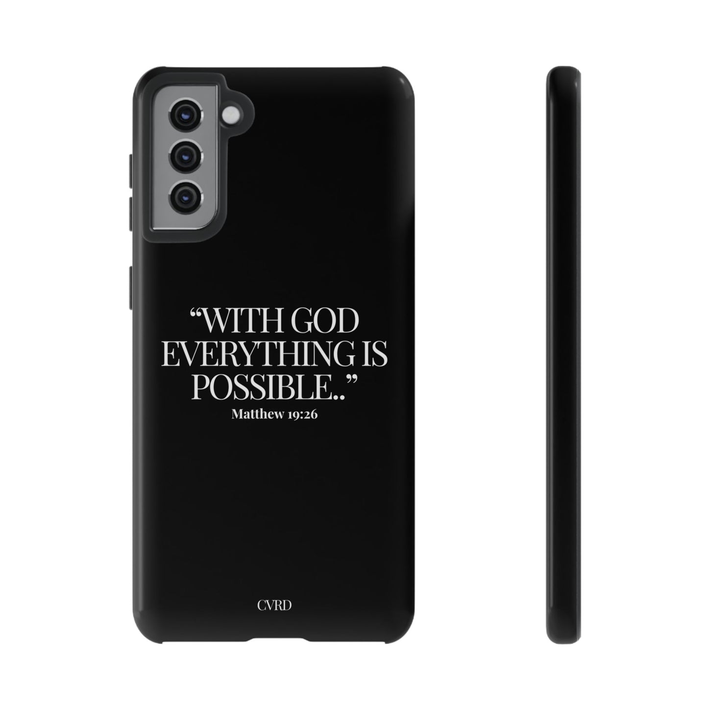 "Endless Possibilties" - Black Phone Case (Matthew 19:26)