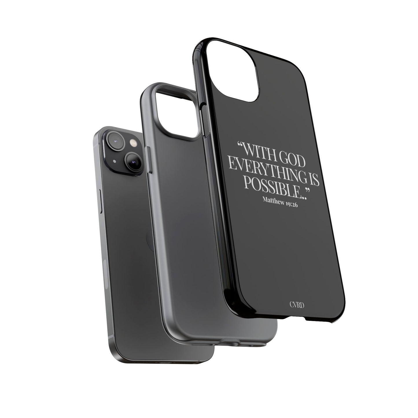 "Endless Possibilties" - Black Phone Case (Matthew 19:26)