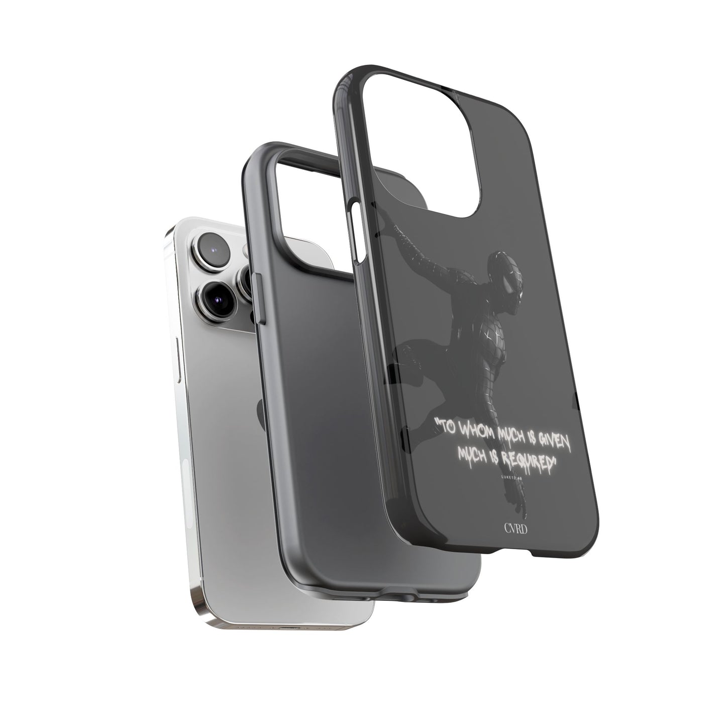 "Responsibility" - Black Phone Case (Luke 12:48)