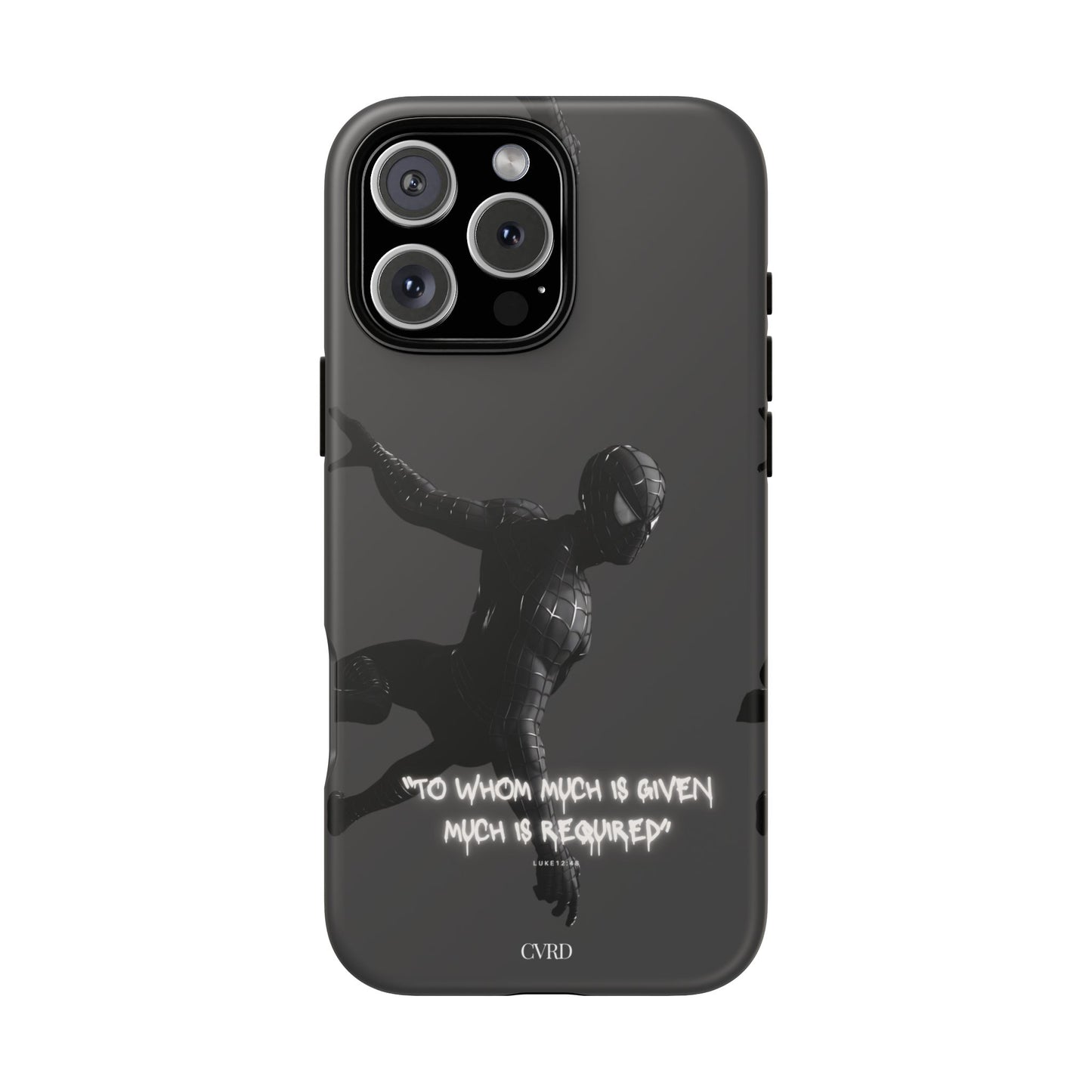 "Responsibility" - Black Phone Case (Luke 12:48)