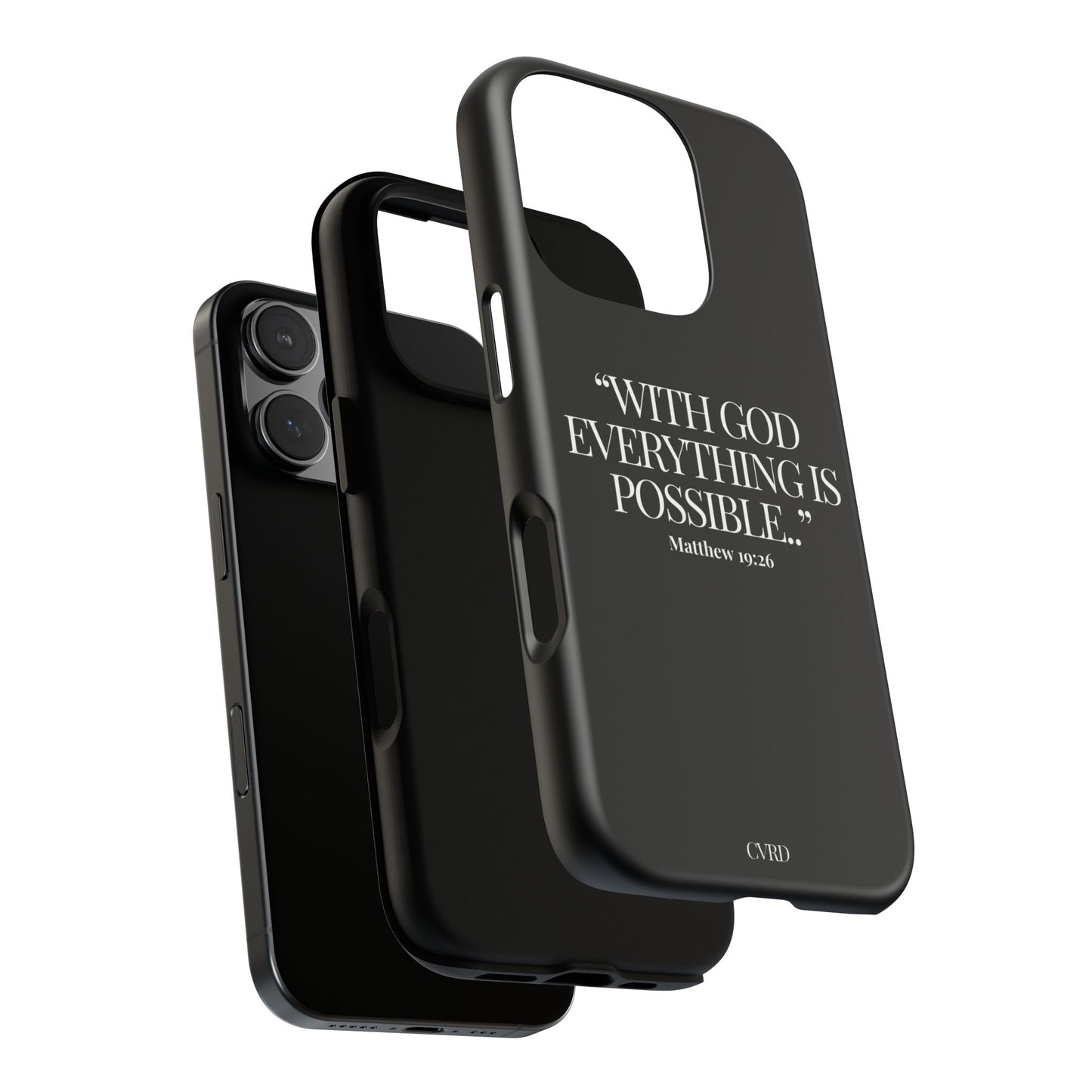 "Endless Possibilties" - Black Phone Case (Matthew 19:26)