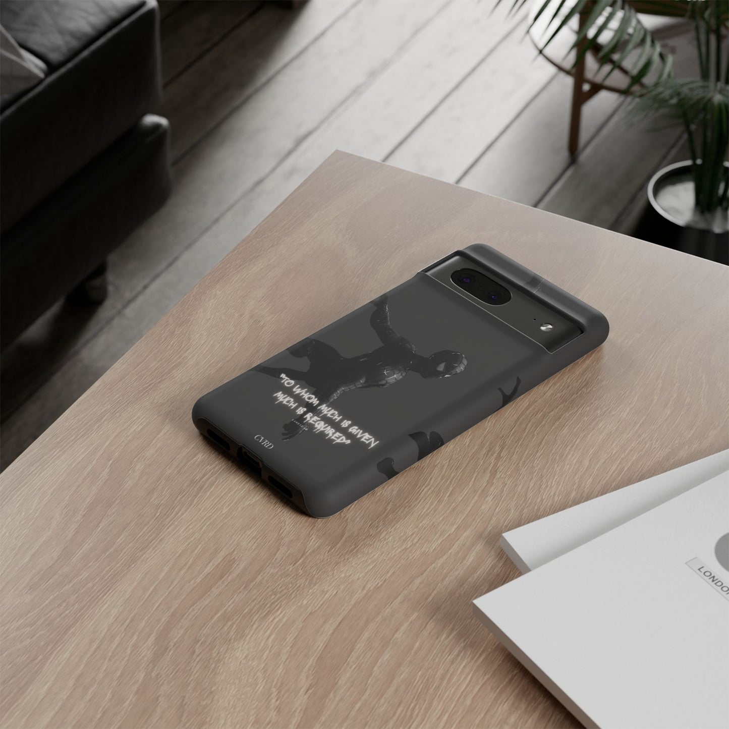 "Responsibility" - Black Phone Case (Luke 12:48)