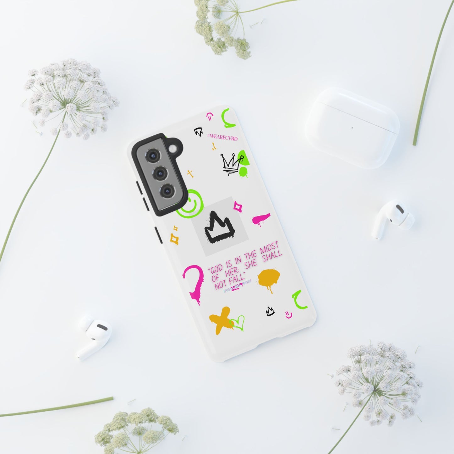 "Girl Power" - White Phone Case (Psalms 46:5)