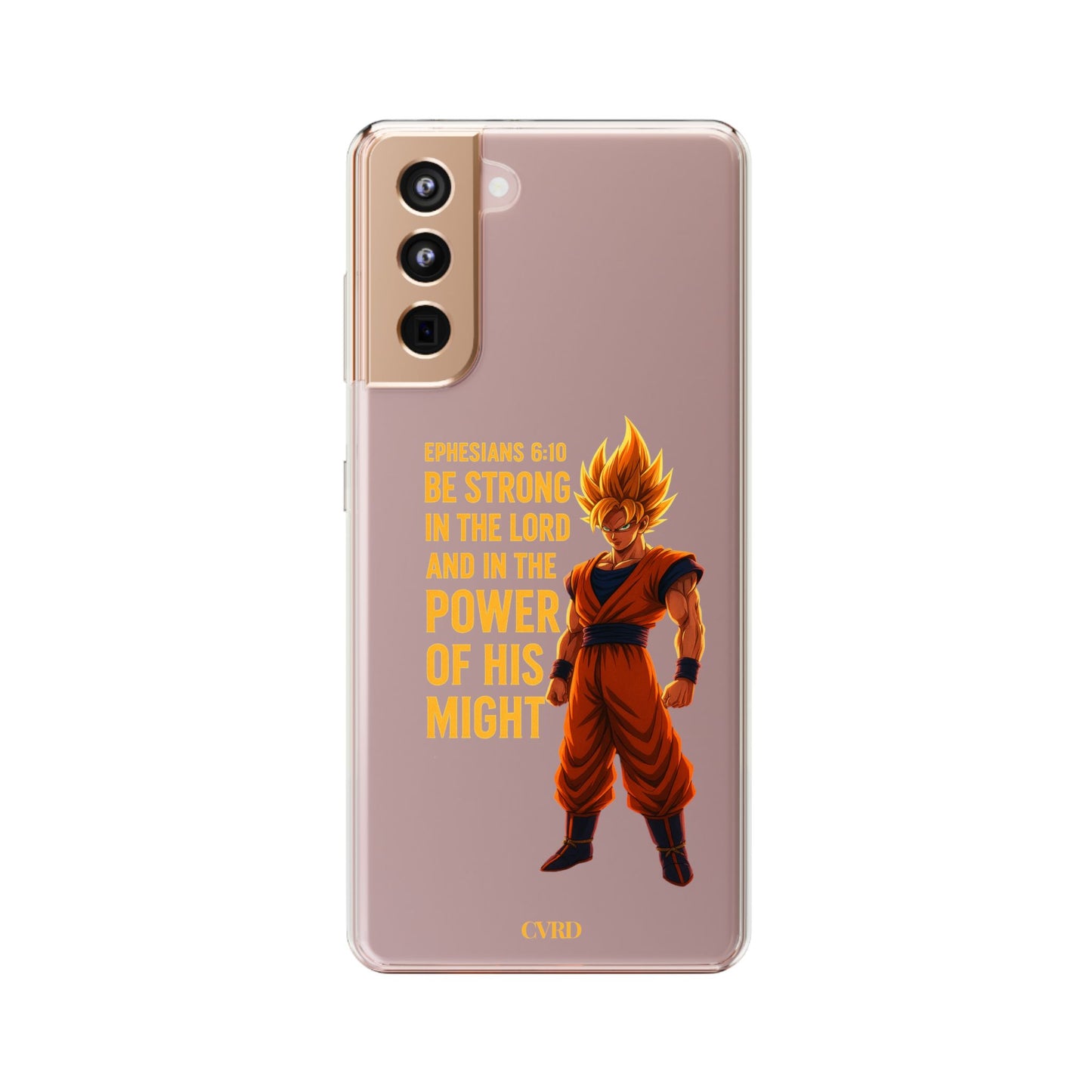 "Pure Strength" – Transparent Phone Case (Ephesian 6:10)