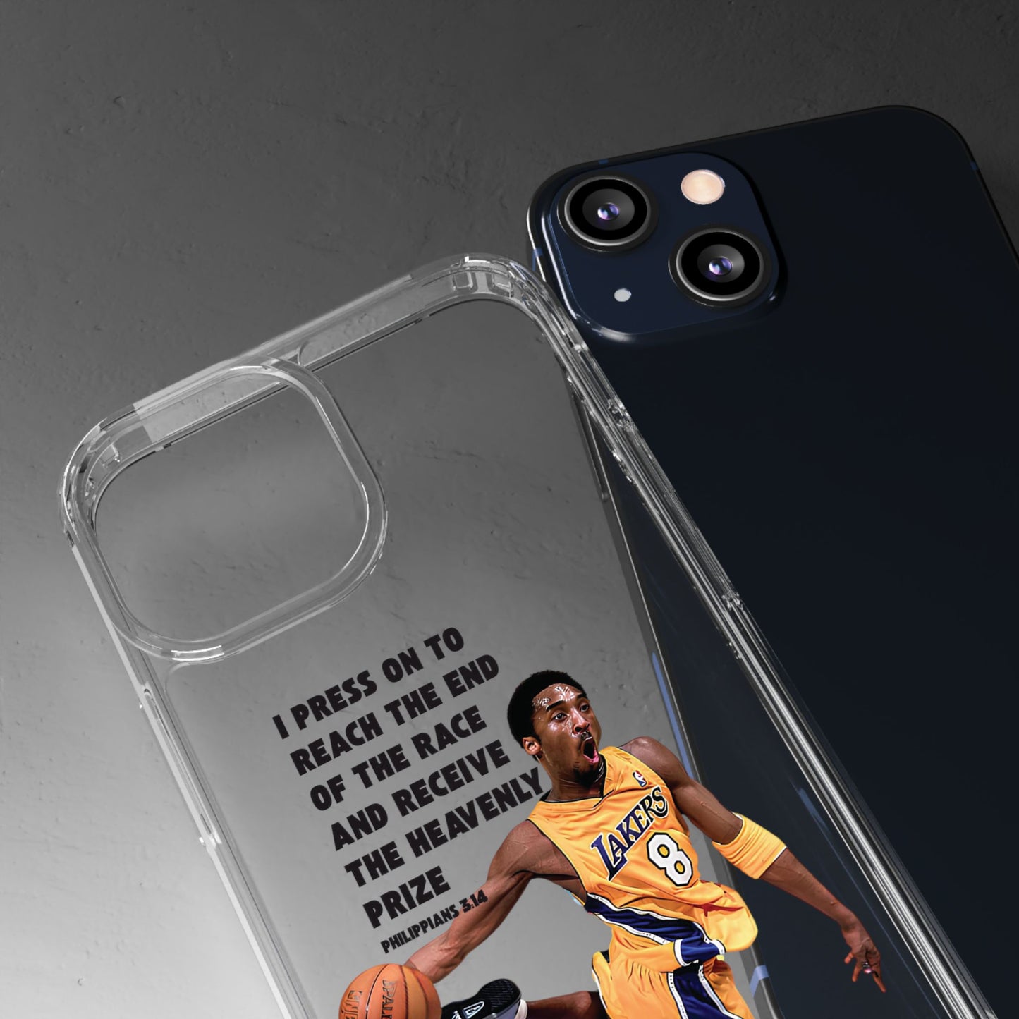 "Angel" – Transparent Phone Case (Philippians 3:14)