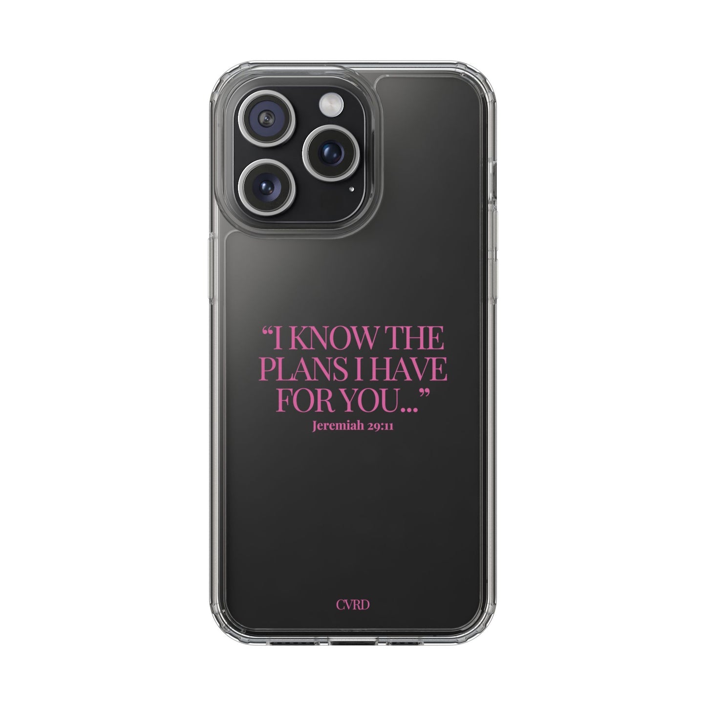 "Trust Gods Plan" – Transparent Phone Case (Jeremiah 29:11)