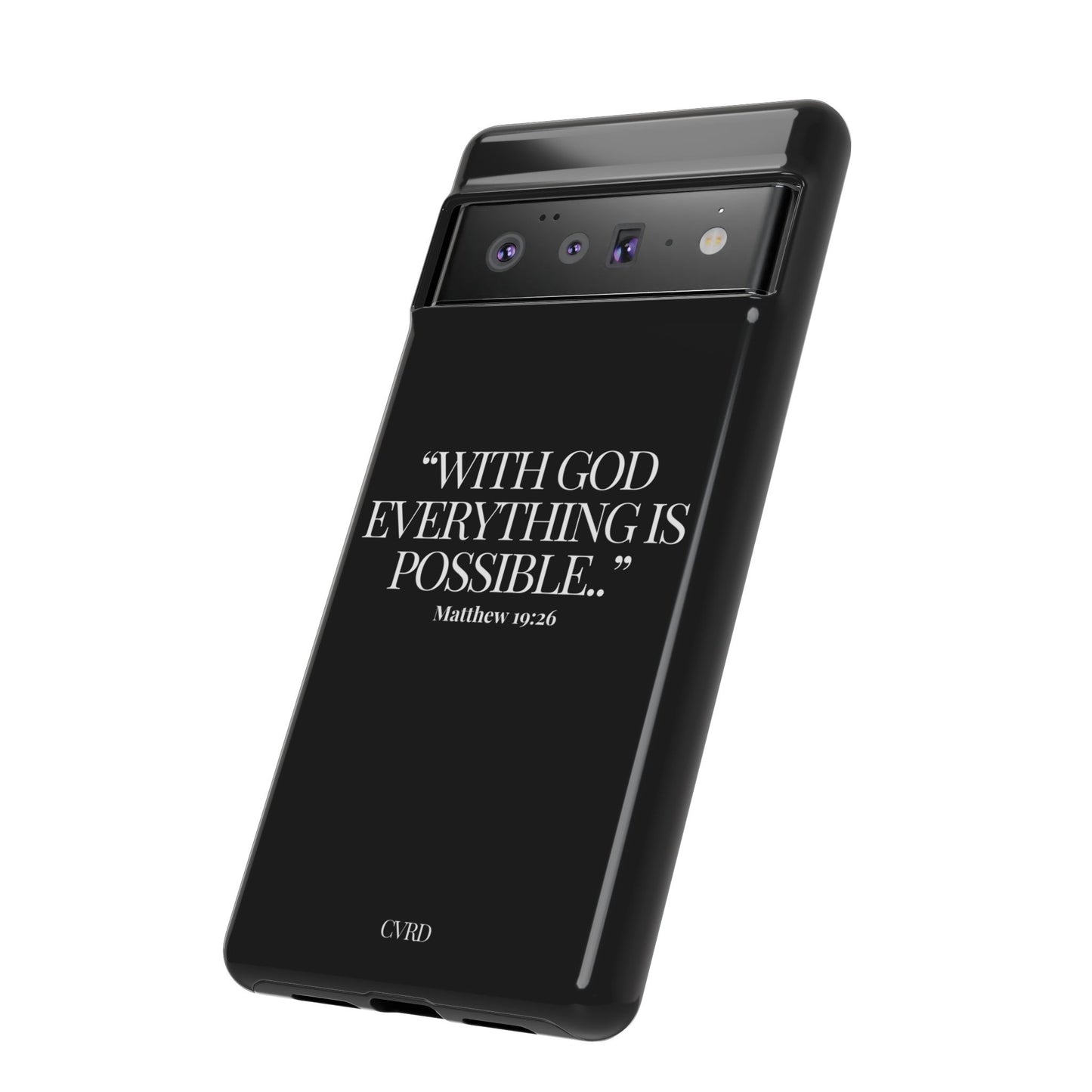 "Endless Possibilties" - Black Phone Case (Matthew 19:26)