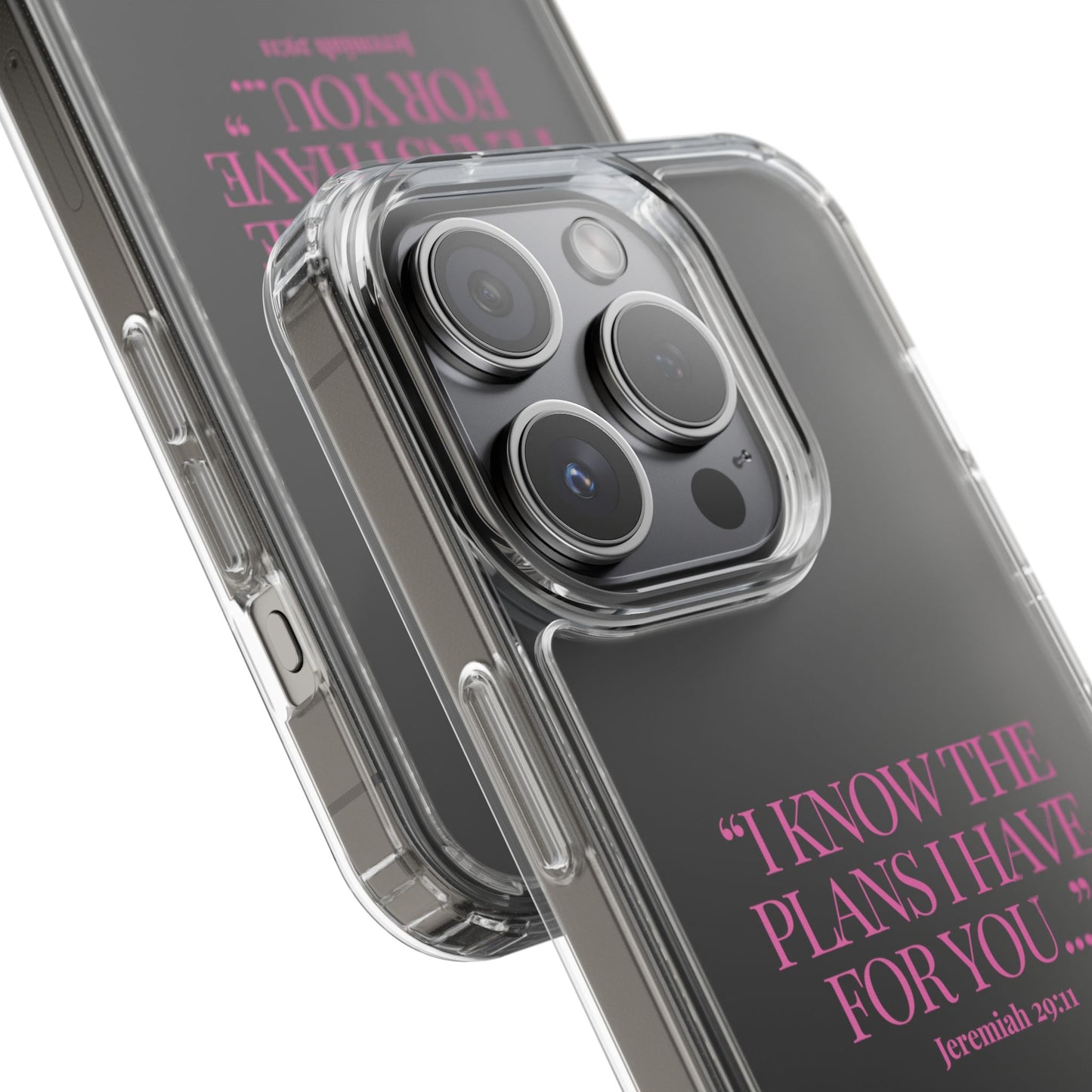 "Trust Gods Plan" – Transparent Phone Case (Jeremiah 29:11)