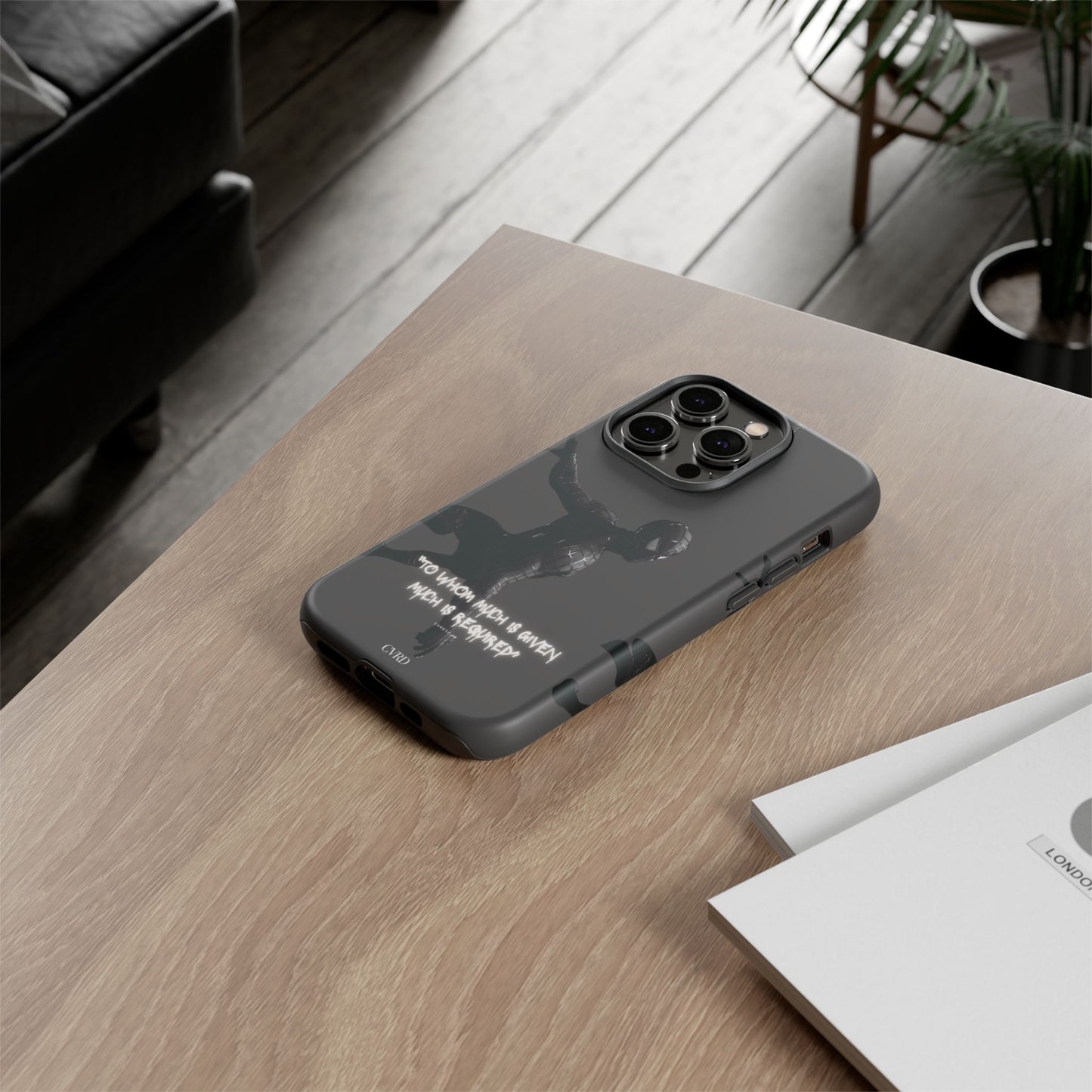 "Responsibility" - Black Phone Case (Luke 12:48)