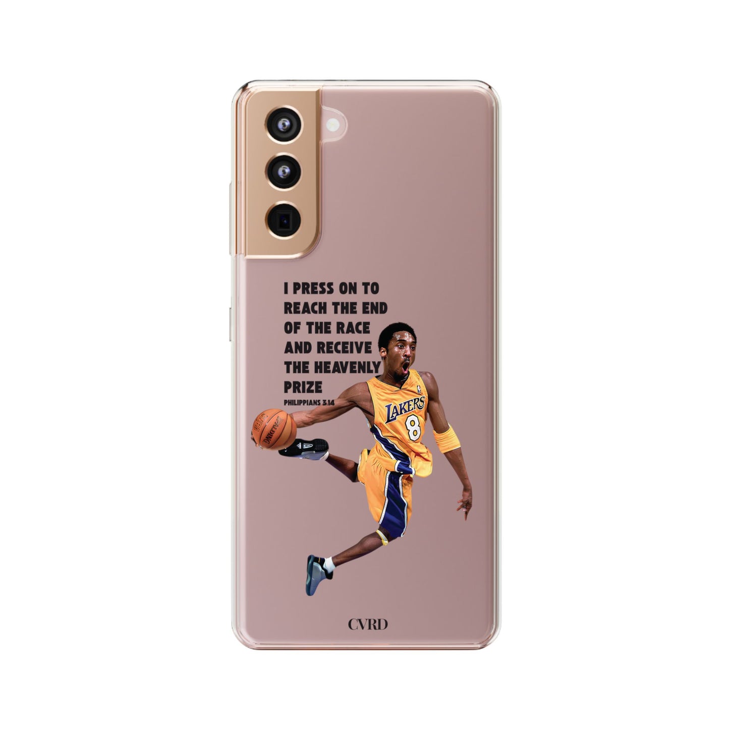 "Angel" – Transparent Phone Case (Philippians 3:14)