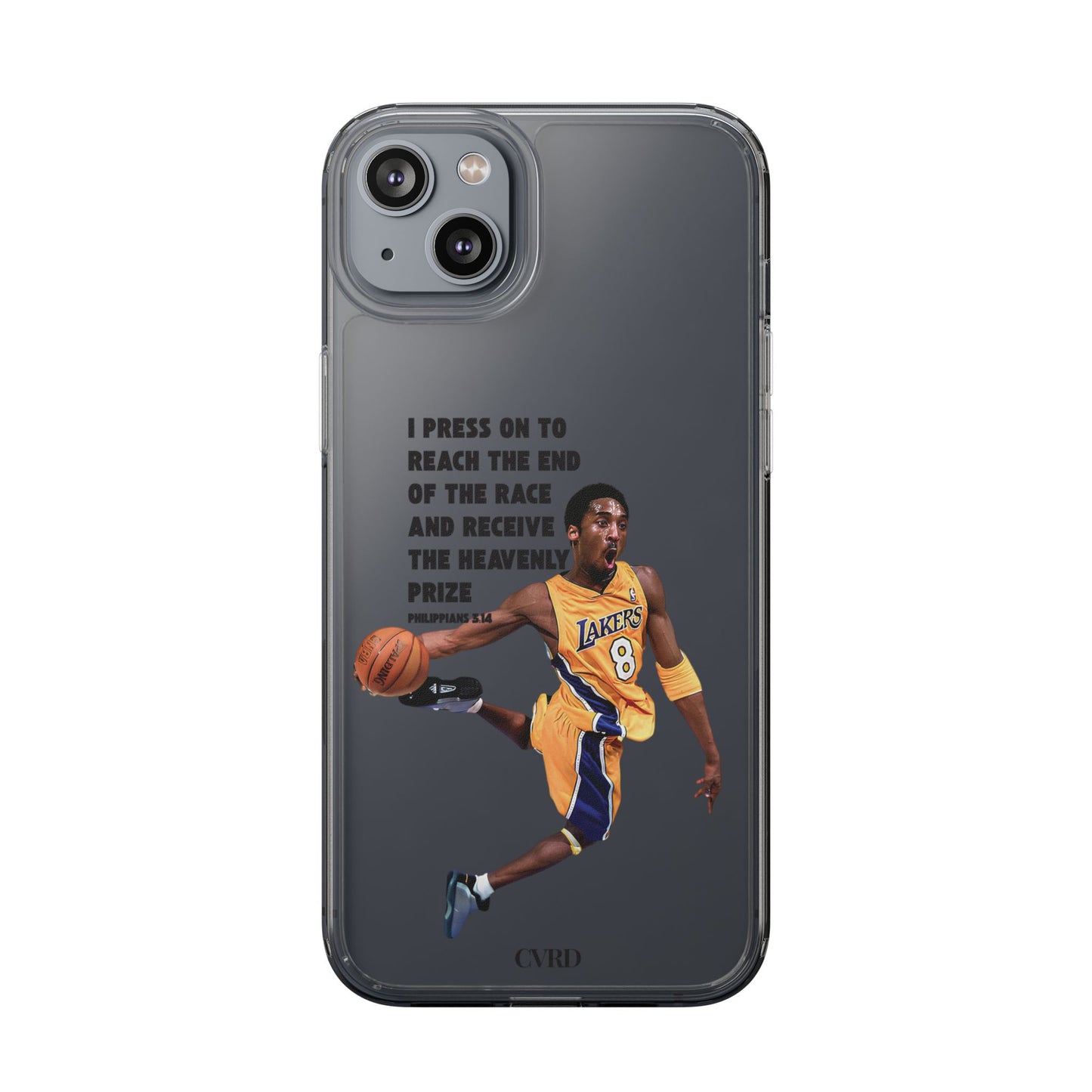"Angel" – Transparent Phone Case (Philippians 3:14)