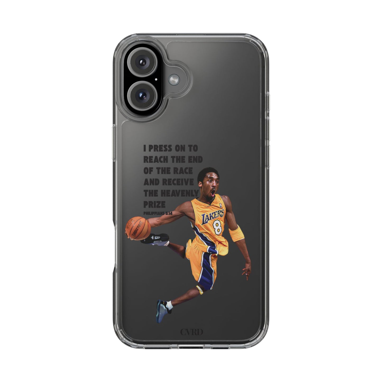 "Angel" – Transparent Phone Case (Philippians 3:14)