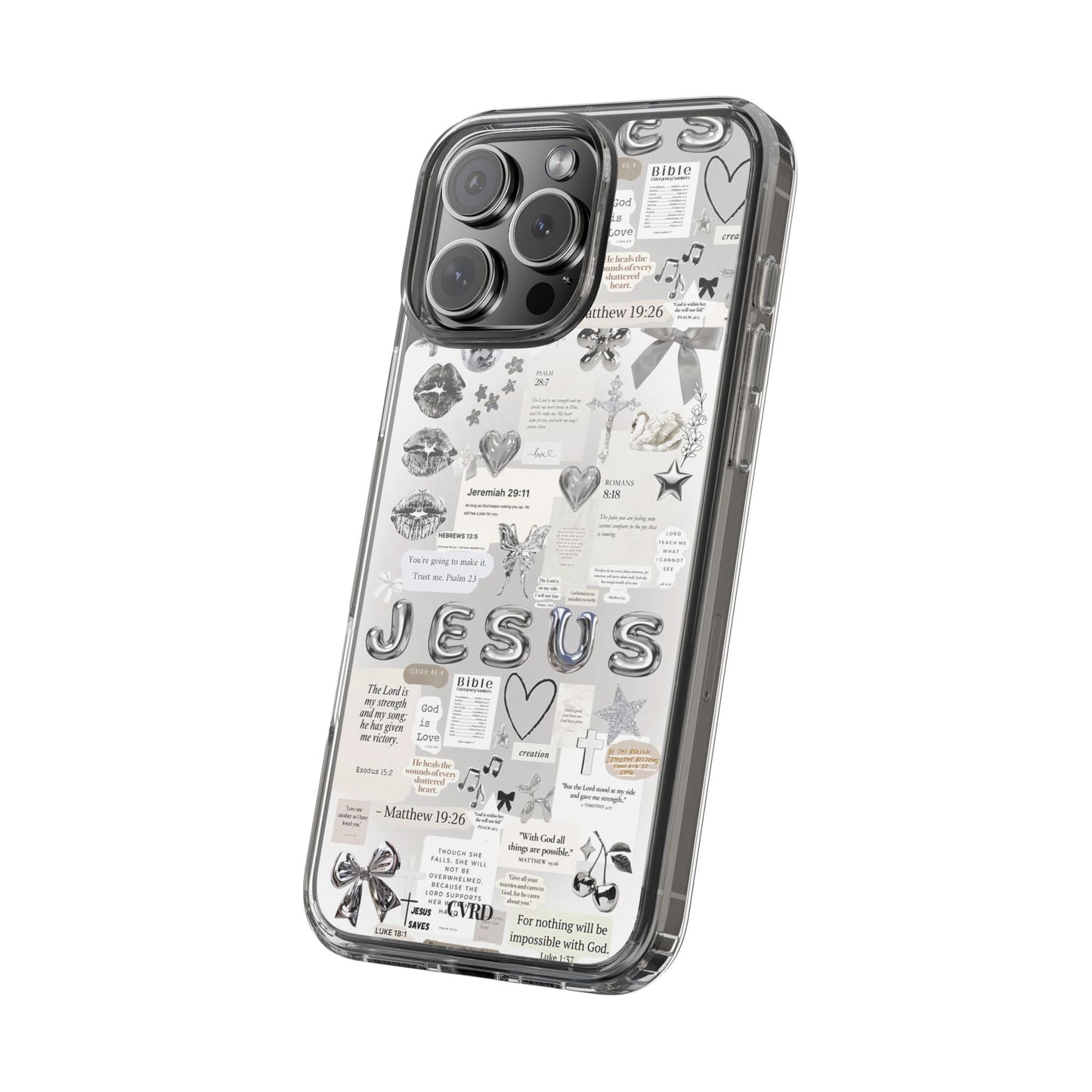 "Precious Silver " – Transparent Christian Phone Case