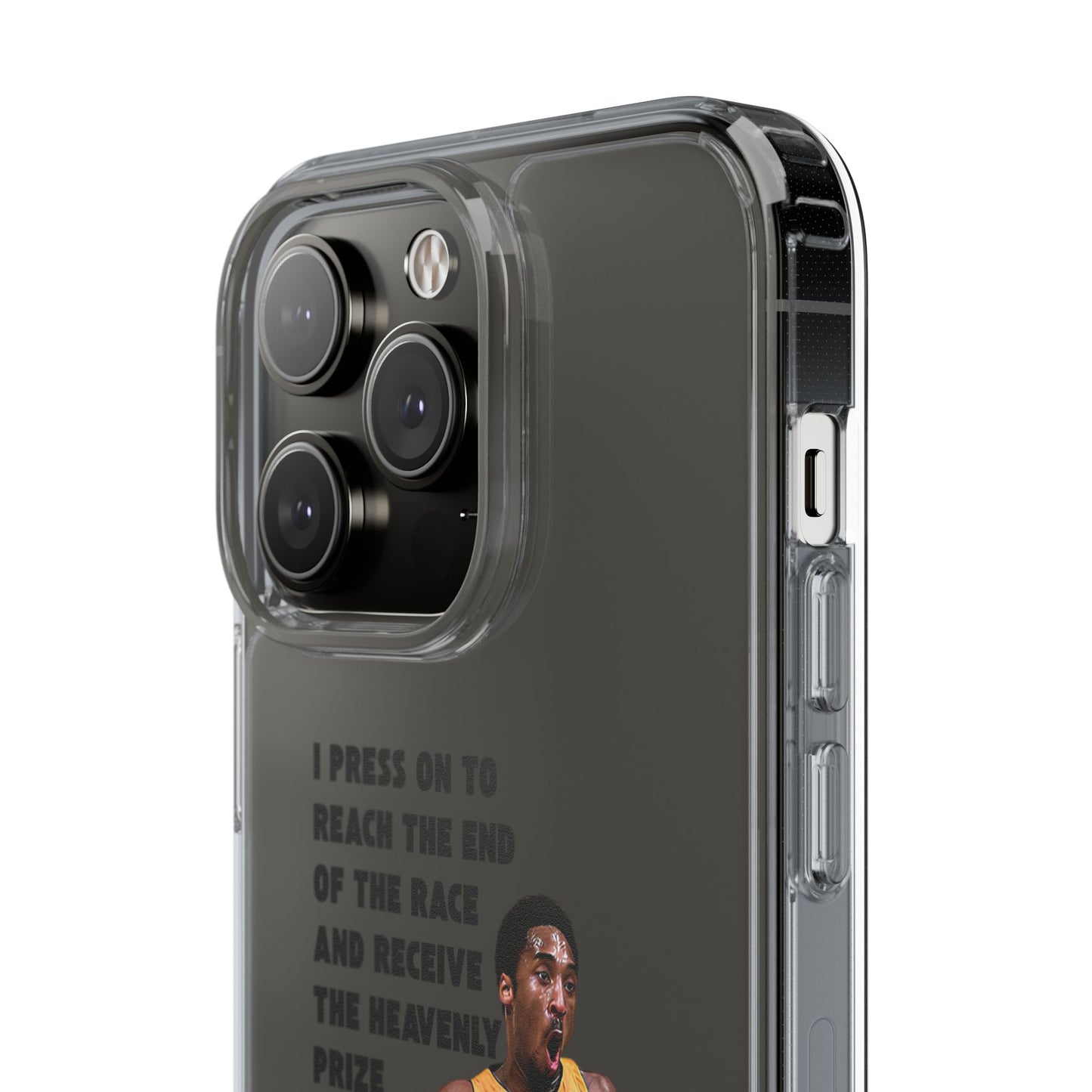 "Angel" – Transparent Phone Case (Philippians 3:14)