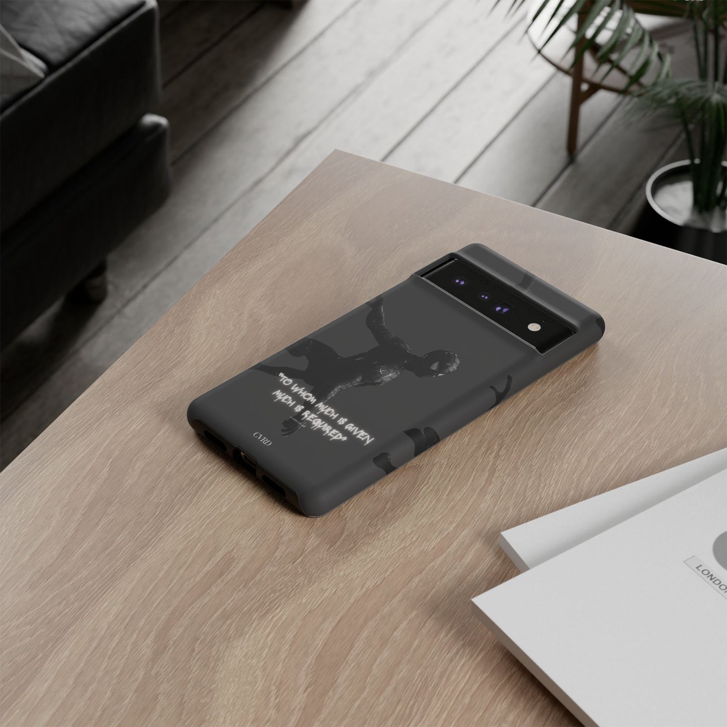 "Responsibility" - Black Phone Case (Luke 12:48)