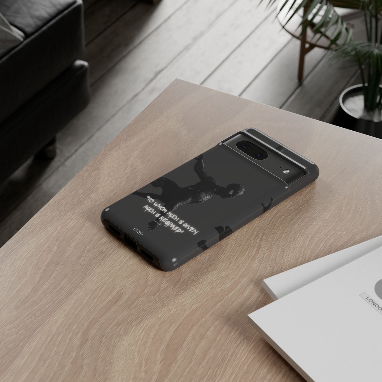 "Responsibility" - Black Phone Case (Luke 12:48)